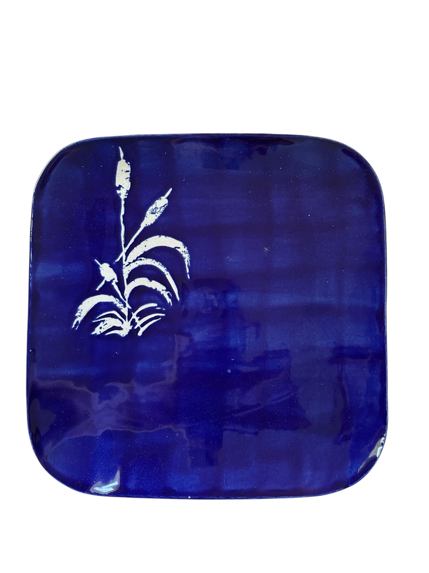 Cattails Complete Square Dinnerware Set #10 in Cobalt Blue