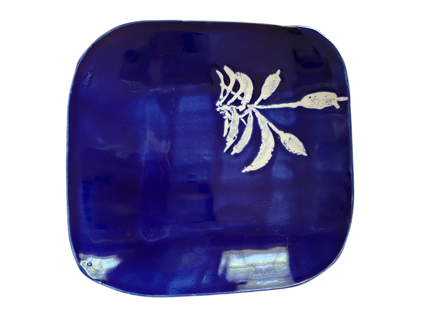 Cattails Complete Square Dinnerware Set #10 in Cobalt Blue