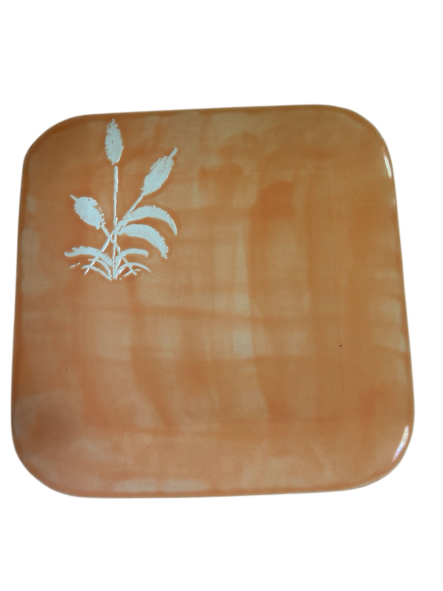 Cattails Complete Square Dinnerware Set #11 in Tangelo