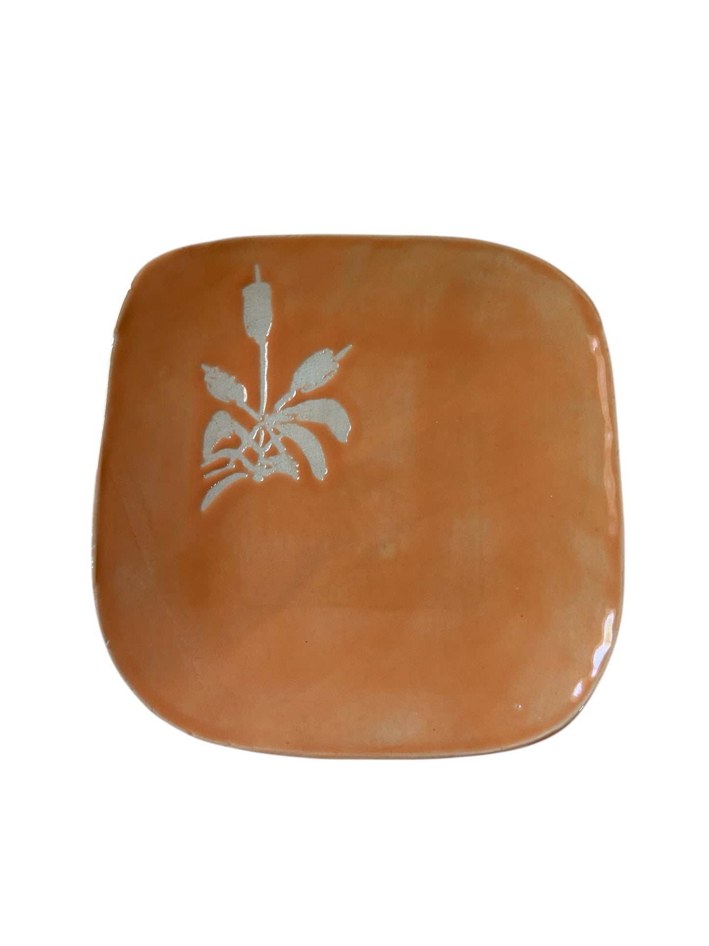 Cattails Complete Square Dinnerware Set #11 in Tangelo
