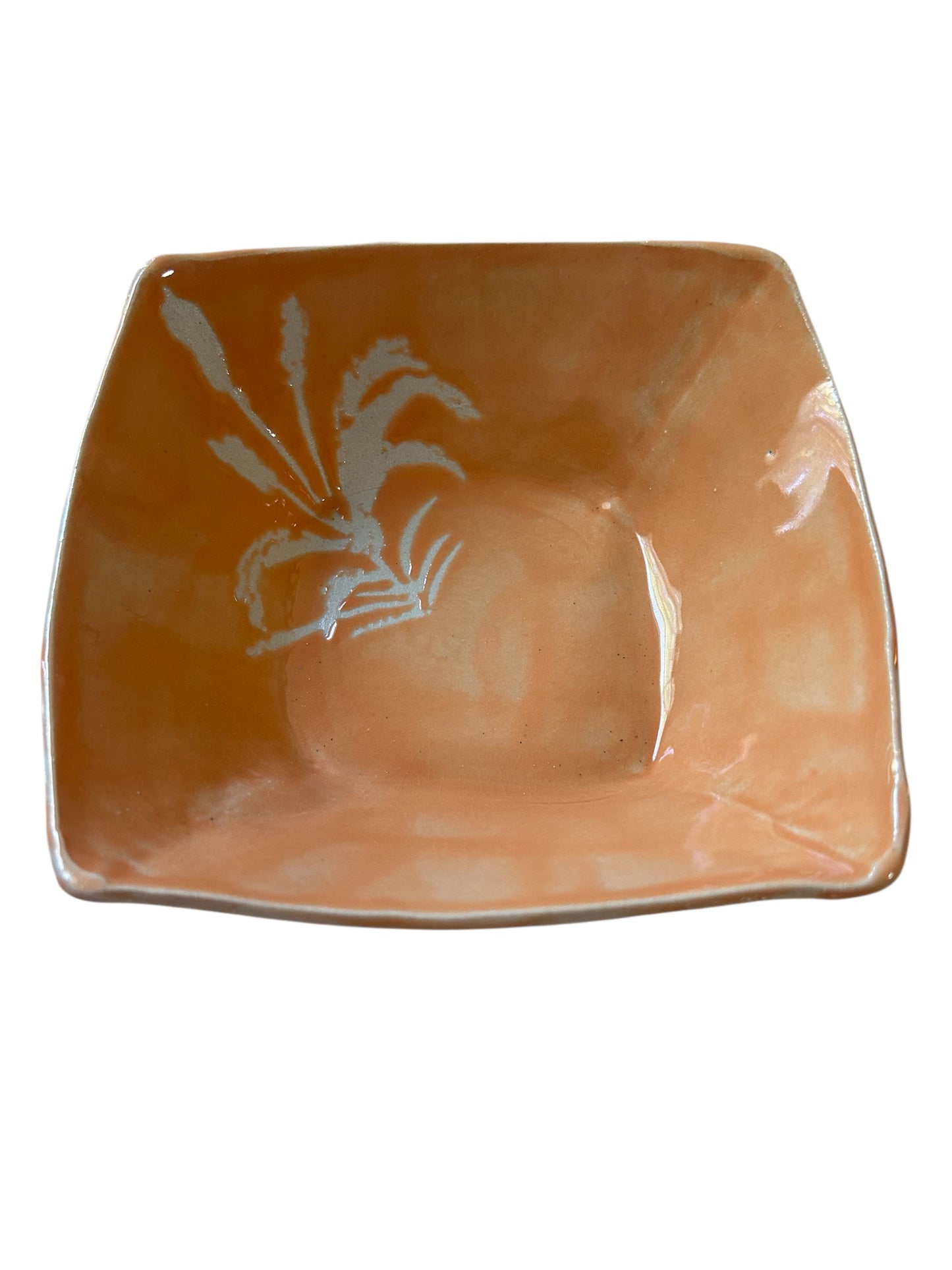Cattails Complete Square Dinnerware Set #11 in Tangelo