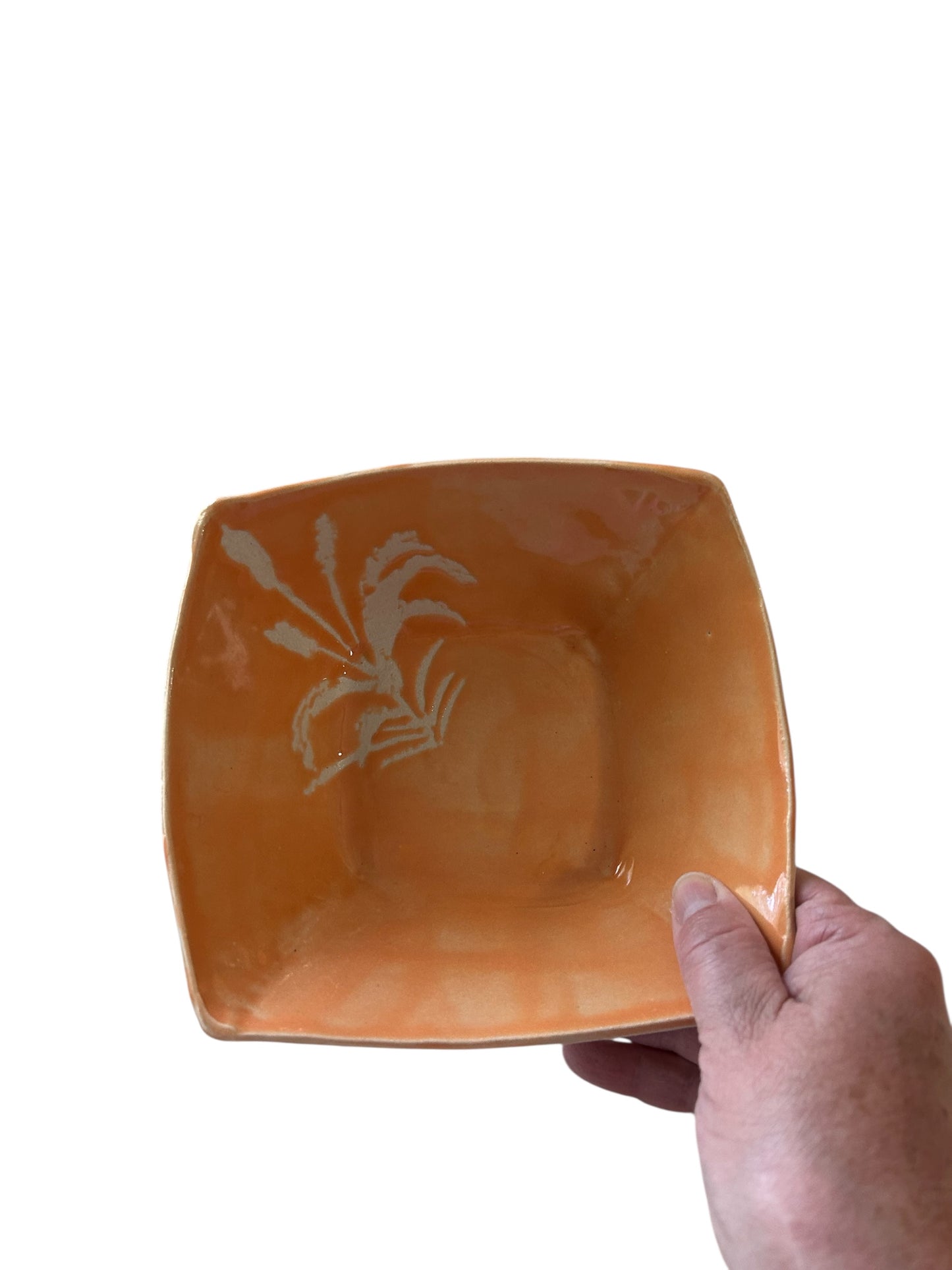 Cattails Complete Square Dinnerware Set #11 in Tangelo