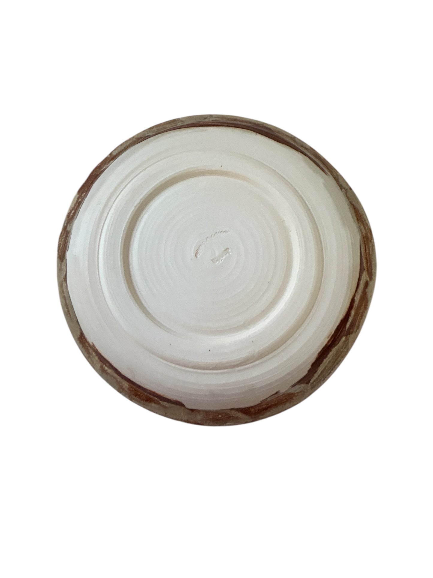 Wheel-Thrown Side Plate #17 in Southwestern Colors of Desert Yellow and Sienna Speckle