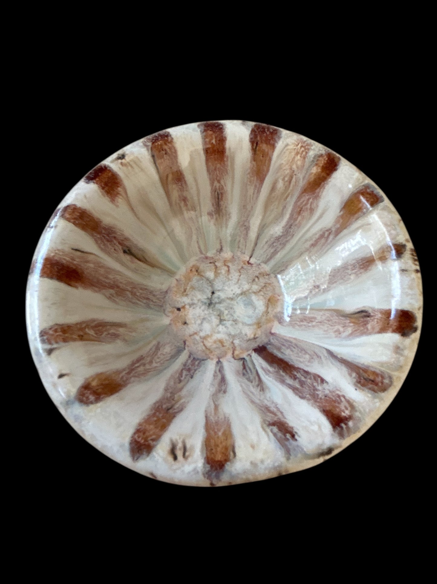 Small General-Purpose Bowl #15 in Southwestern Colors with Desert Sunflower Design