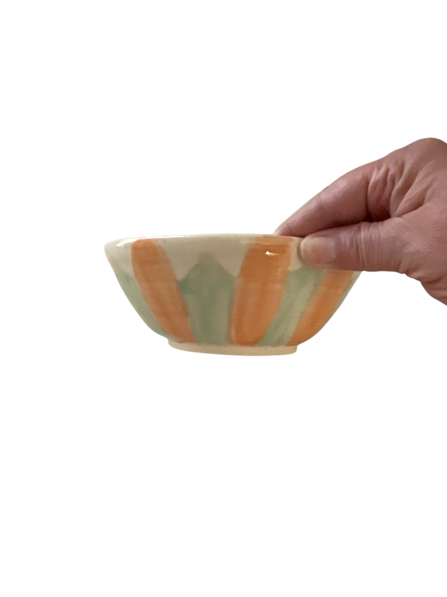 Handpainted General-Purpose Bowl with #23 with Stylized Sunflower in Bright Colors