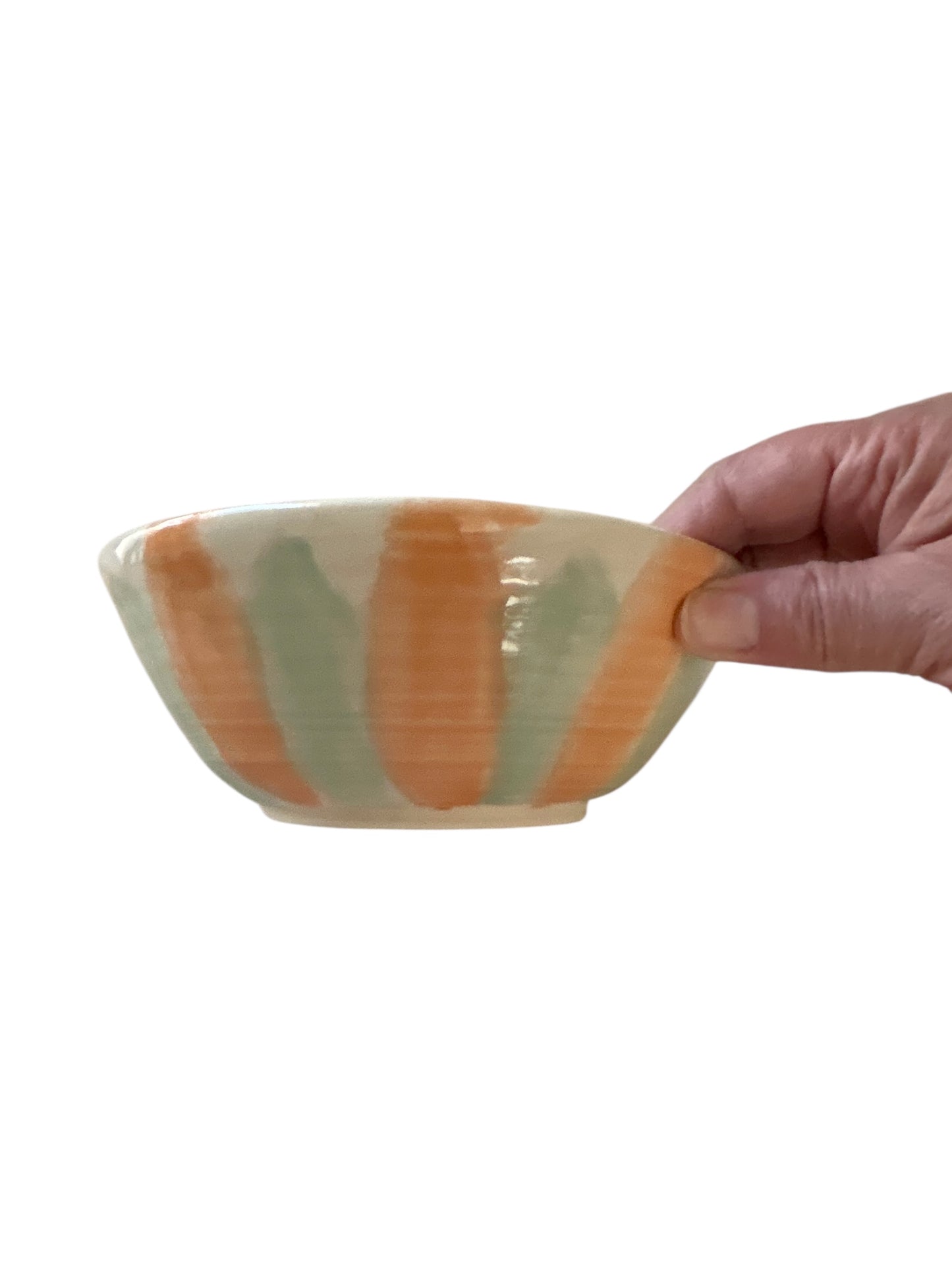 Handpainted General-Purpose Bowl with #23 with Stylized Sunflower in Bright Colors