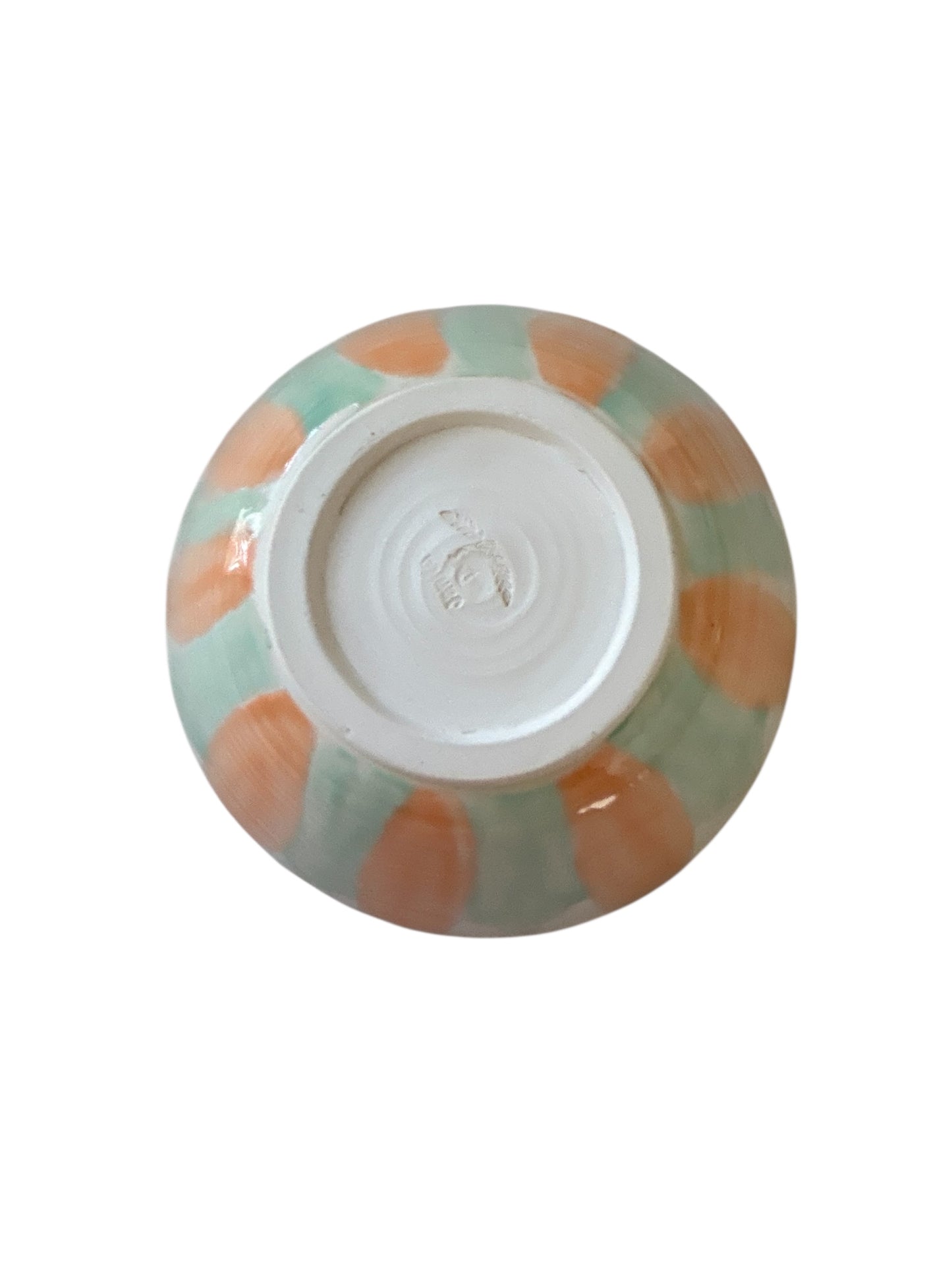 Handpainted General-Purpose Bowl with #23 with Stylized Sunflower in Bright Colors