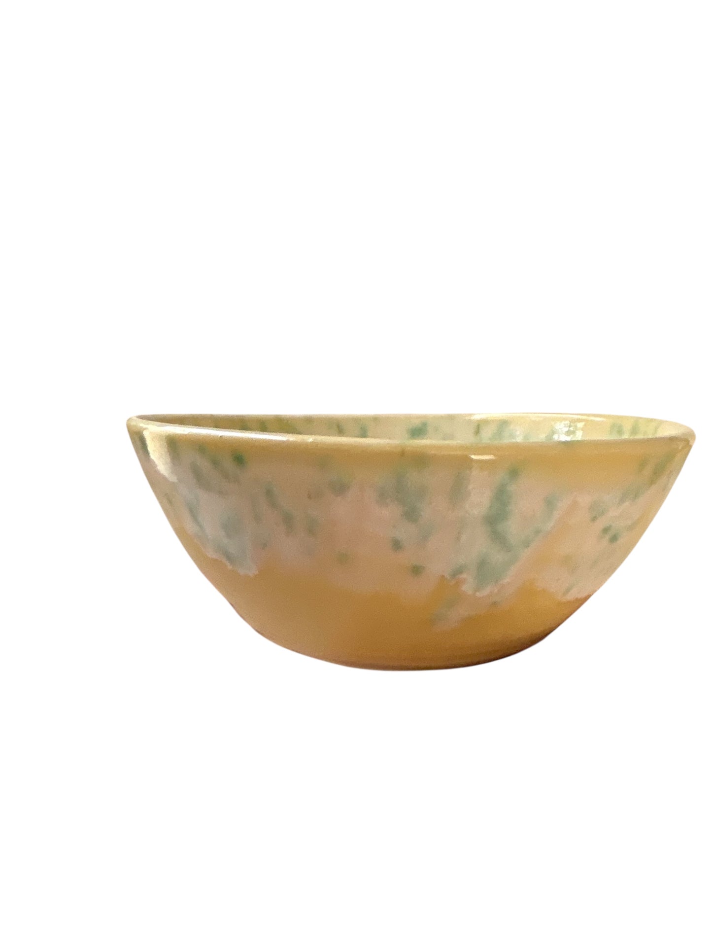 General Purpose Bowl #32 in Yellow and Speckled Mint