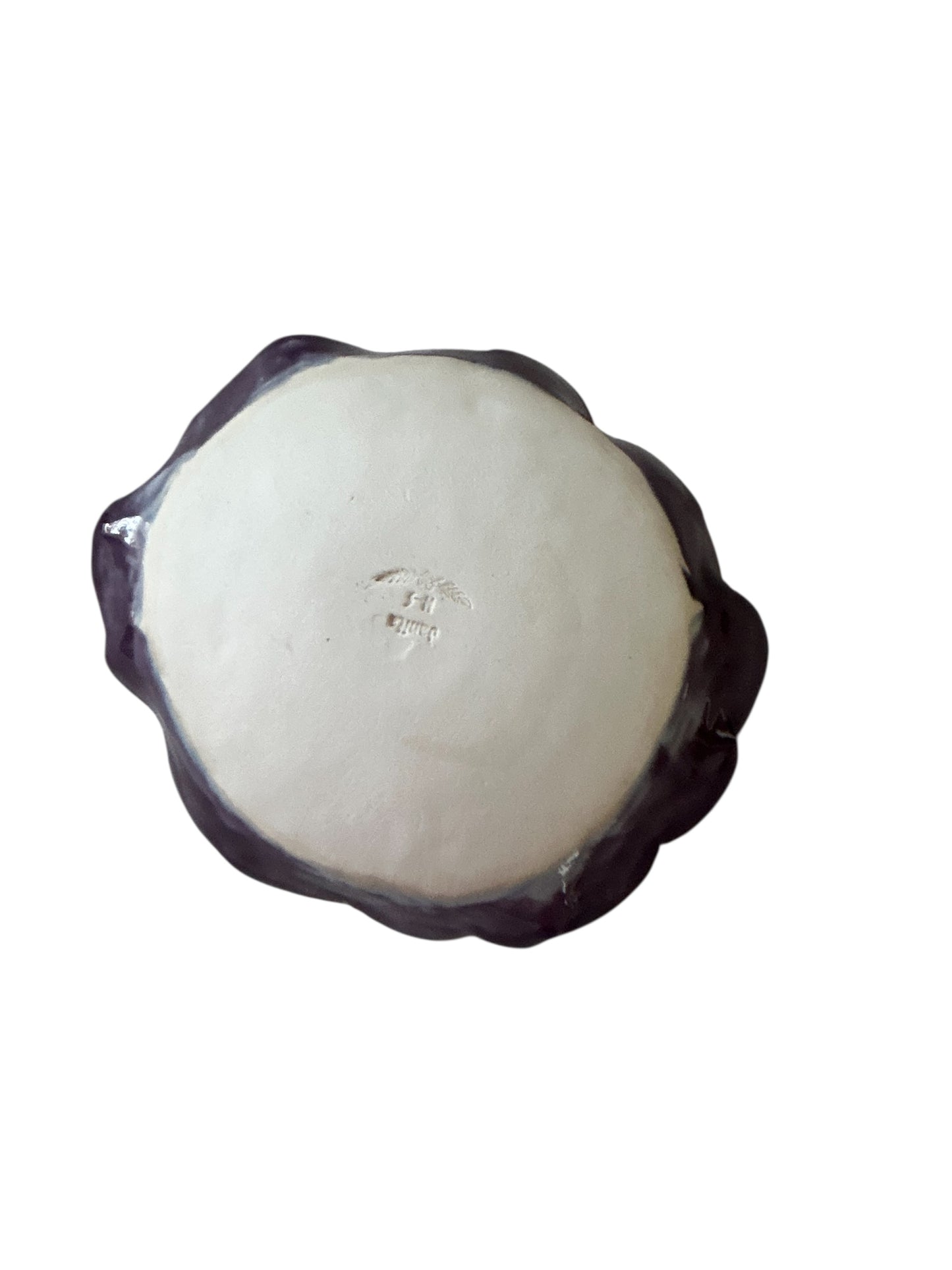 Complete Dinnerware Set for One #19 with Textured Ocean Designs in Mulberry