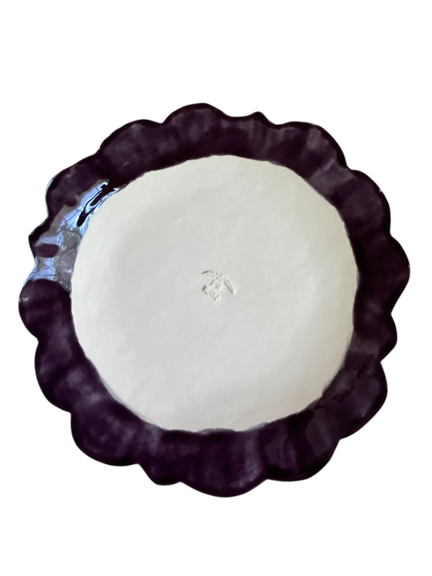 Complete Dinnerware Set for One #19 with Textured Ocean Designs in Mulberry