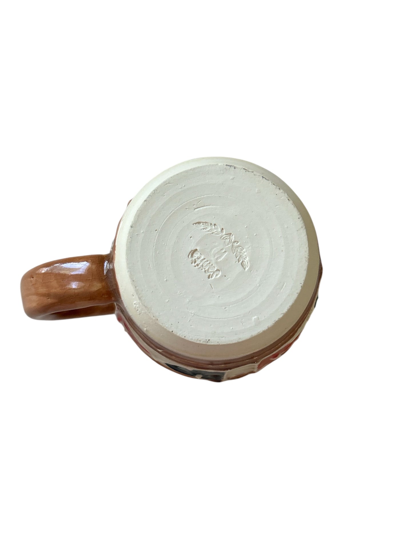 Aztec-Style Slip Trailed Mug #1 with Geometric Designs