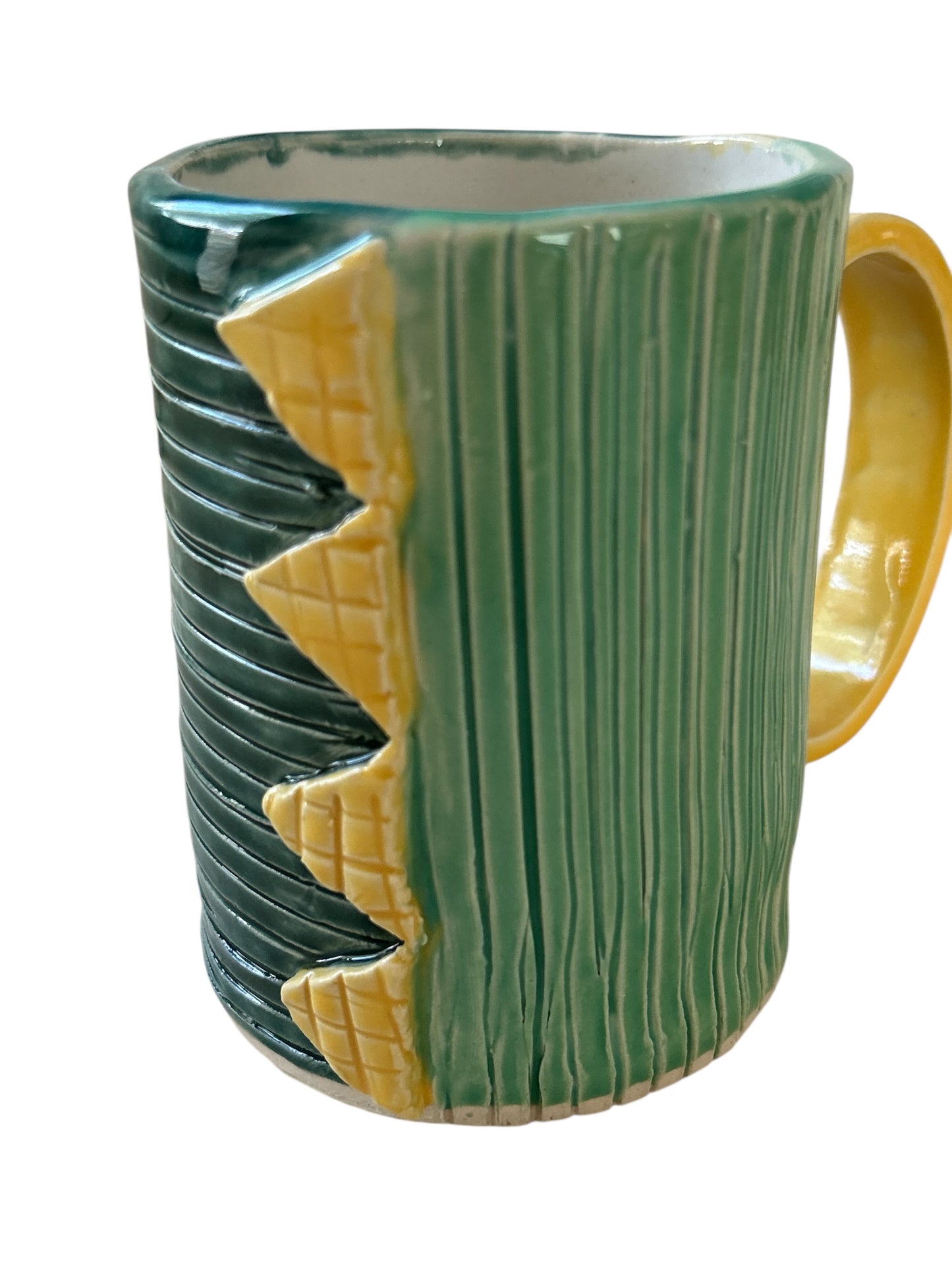 Handbuilt Mug #46 with Harlequin Designs