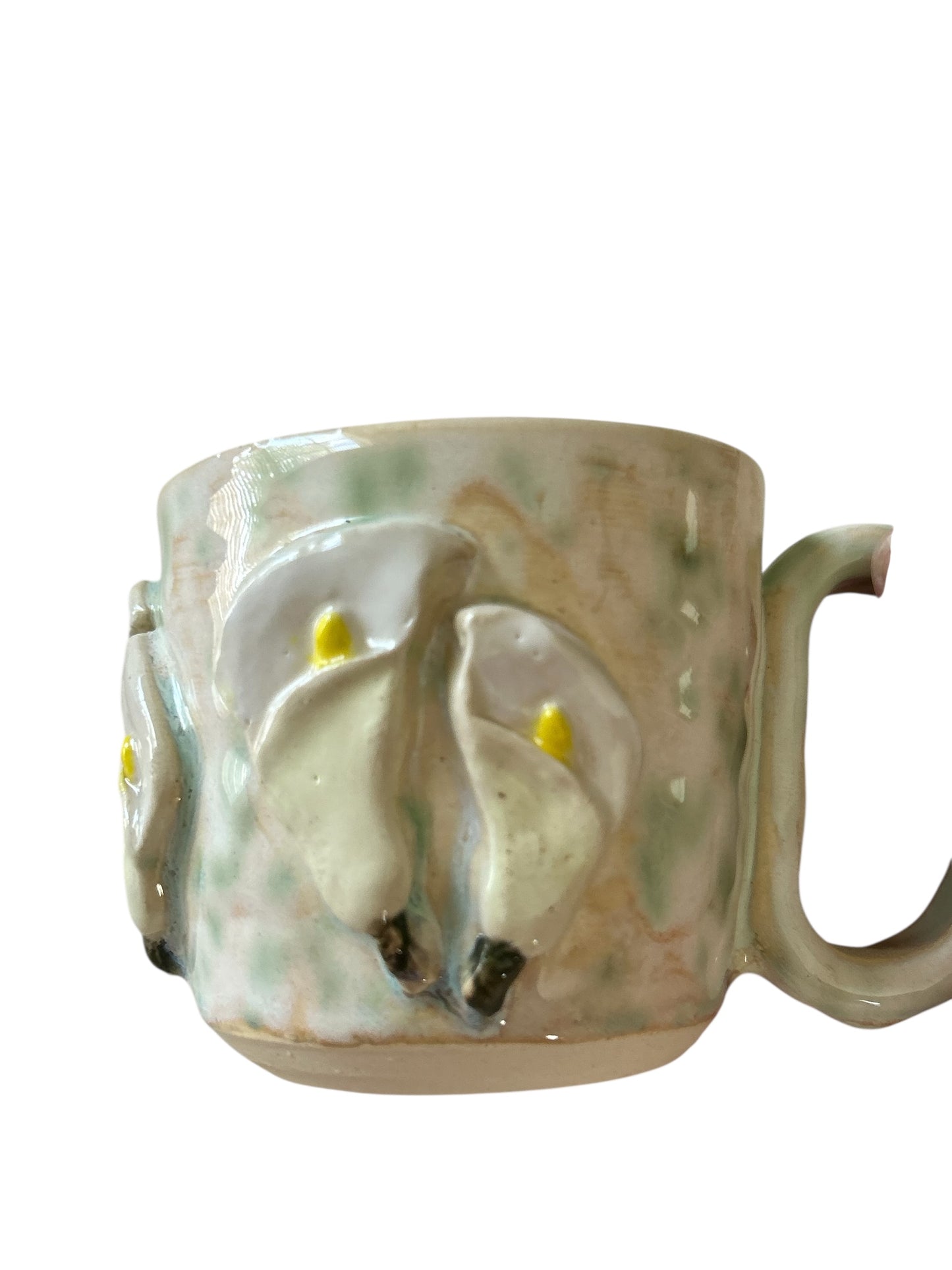 Sprigged Mug #24 with White Calla Lilies