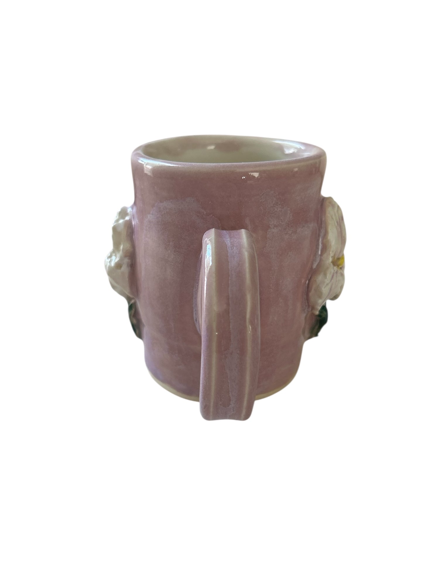 Sprigged Mug #26 with White Iris and Carnation