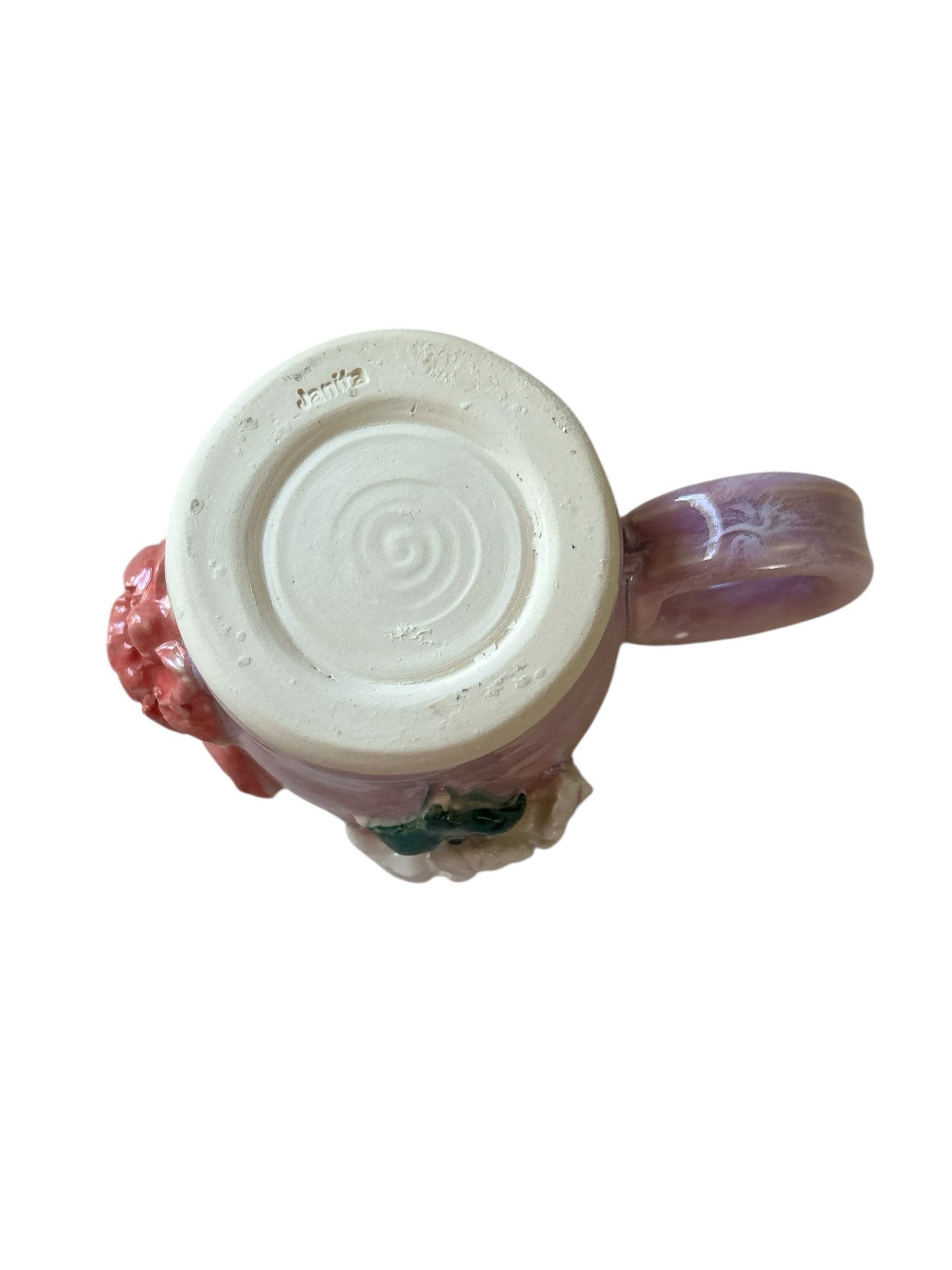 Sprigged Mug #26 with White Iris and Carnation