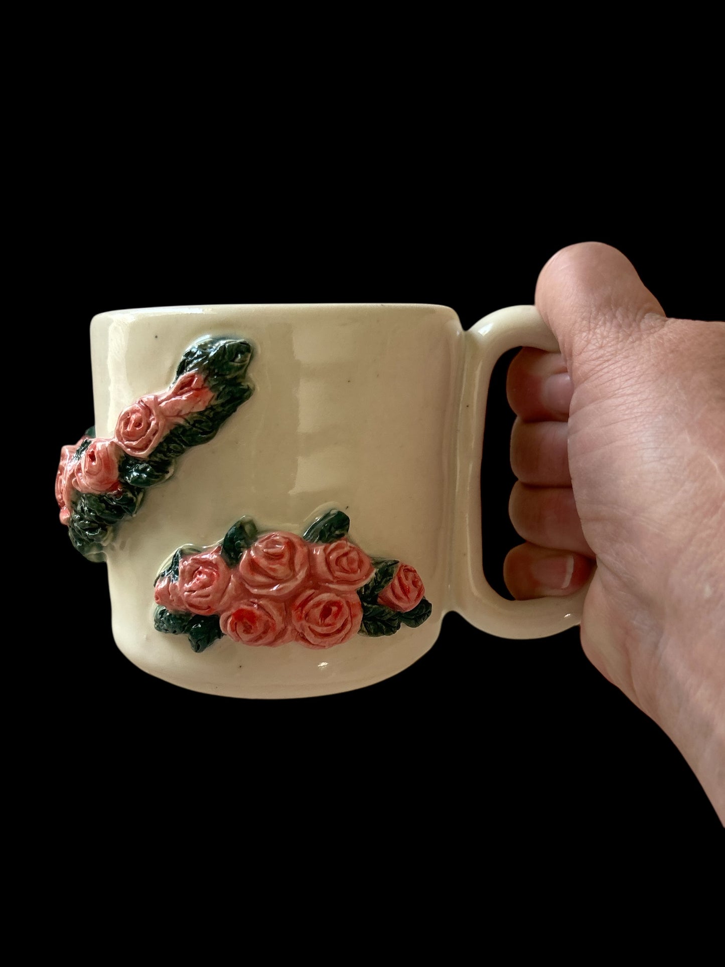 Sprigged Mug #27 with Pink Roses