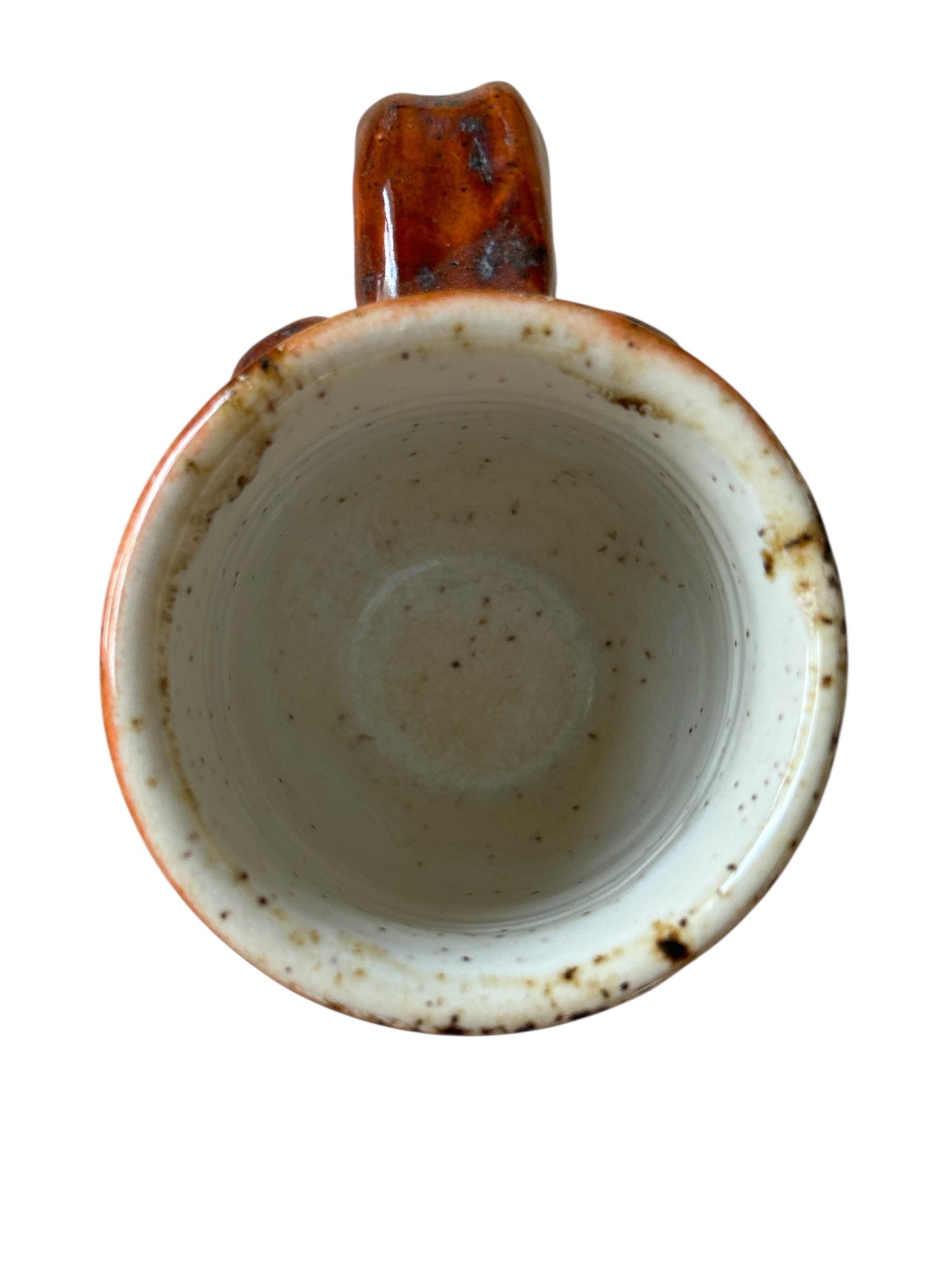 Wheel-Thrown Mug #38 with Saddle Handle in Deep Sienna Speckle