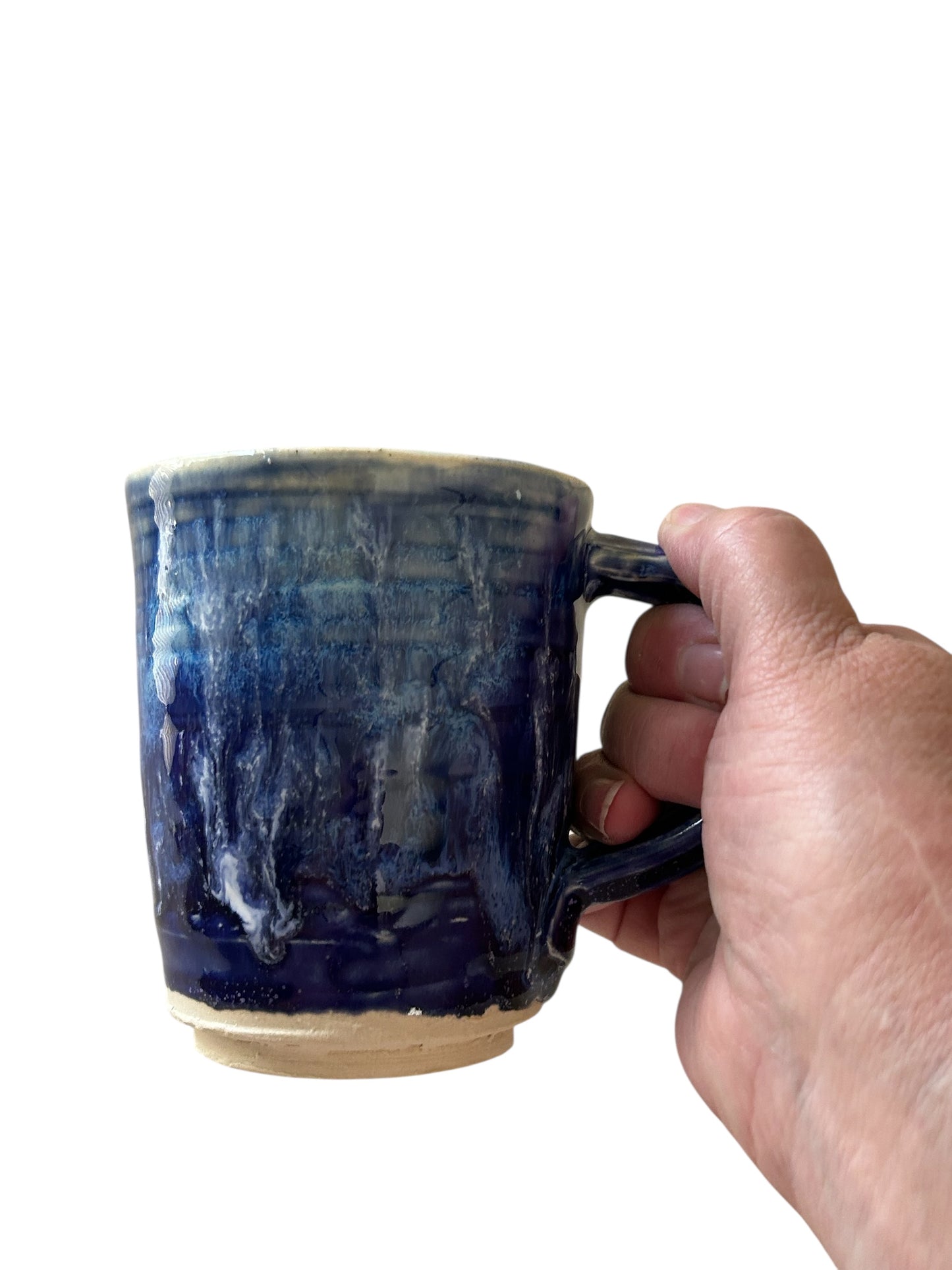 Wheel-Thrown Mug #55 in Aspen Blue