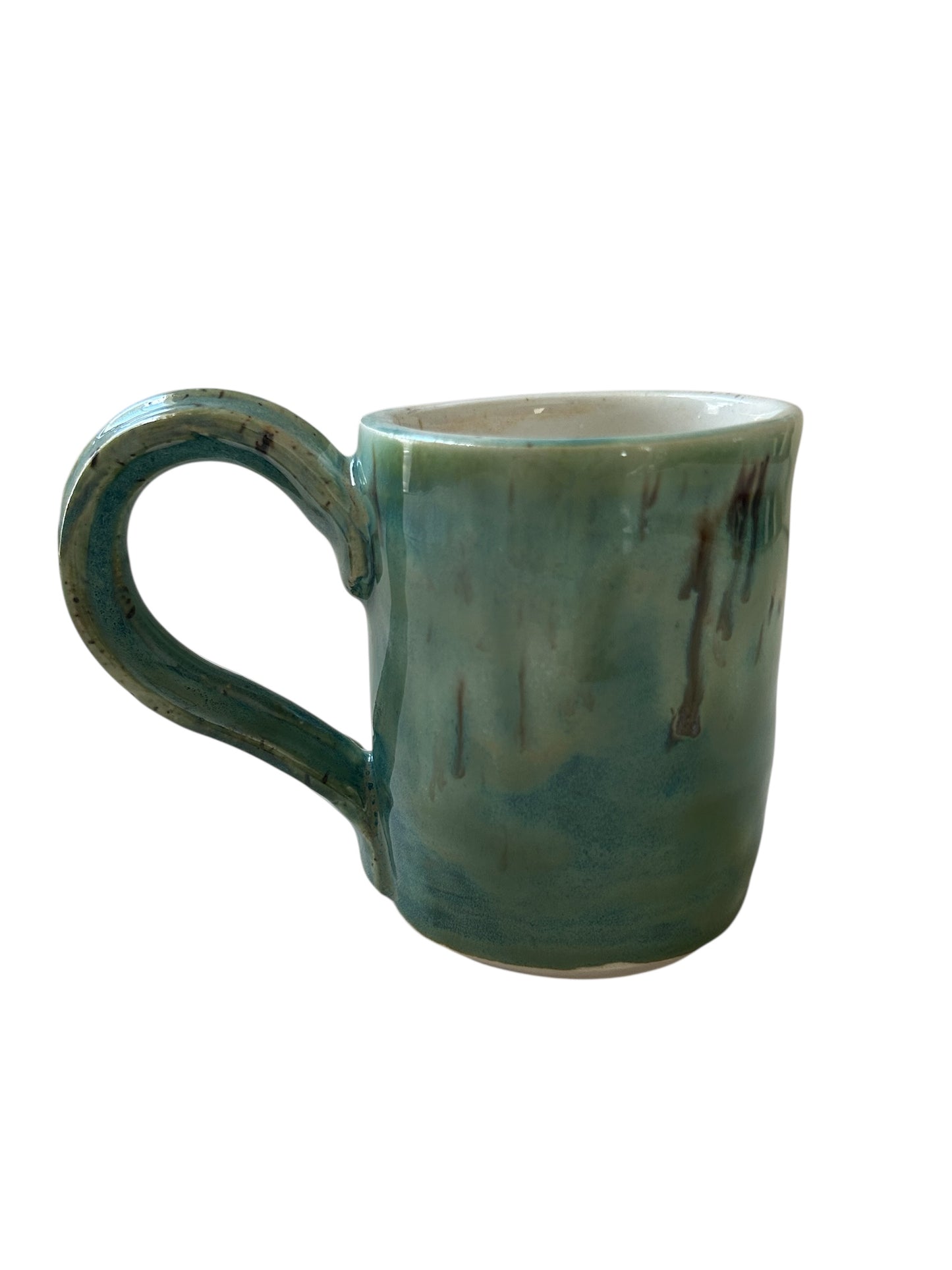 Wheel-Thrown Mug #76 in Aspen Green