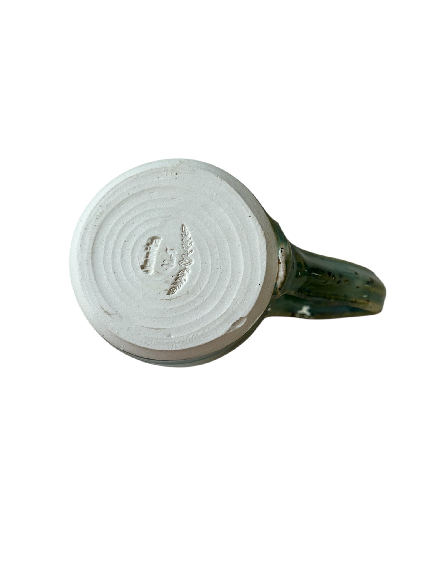 Wheel-Thrown Mug #76 in Aspen Green