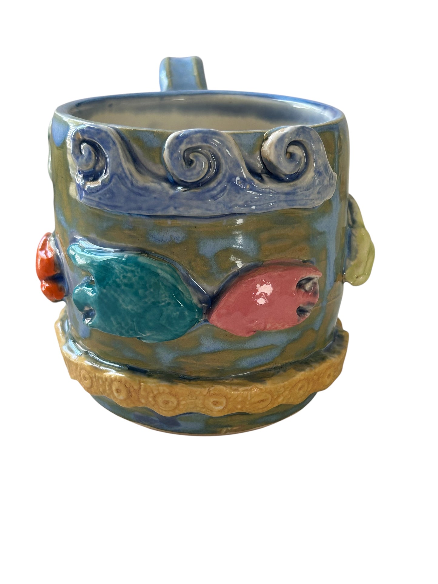 Sculpture Mug #2 with Kissing Fish and Coral