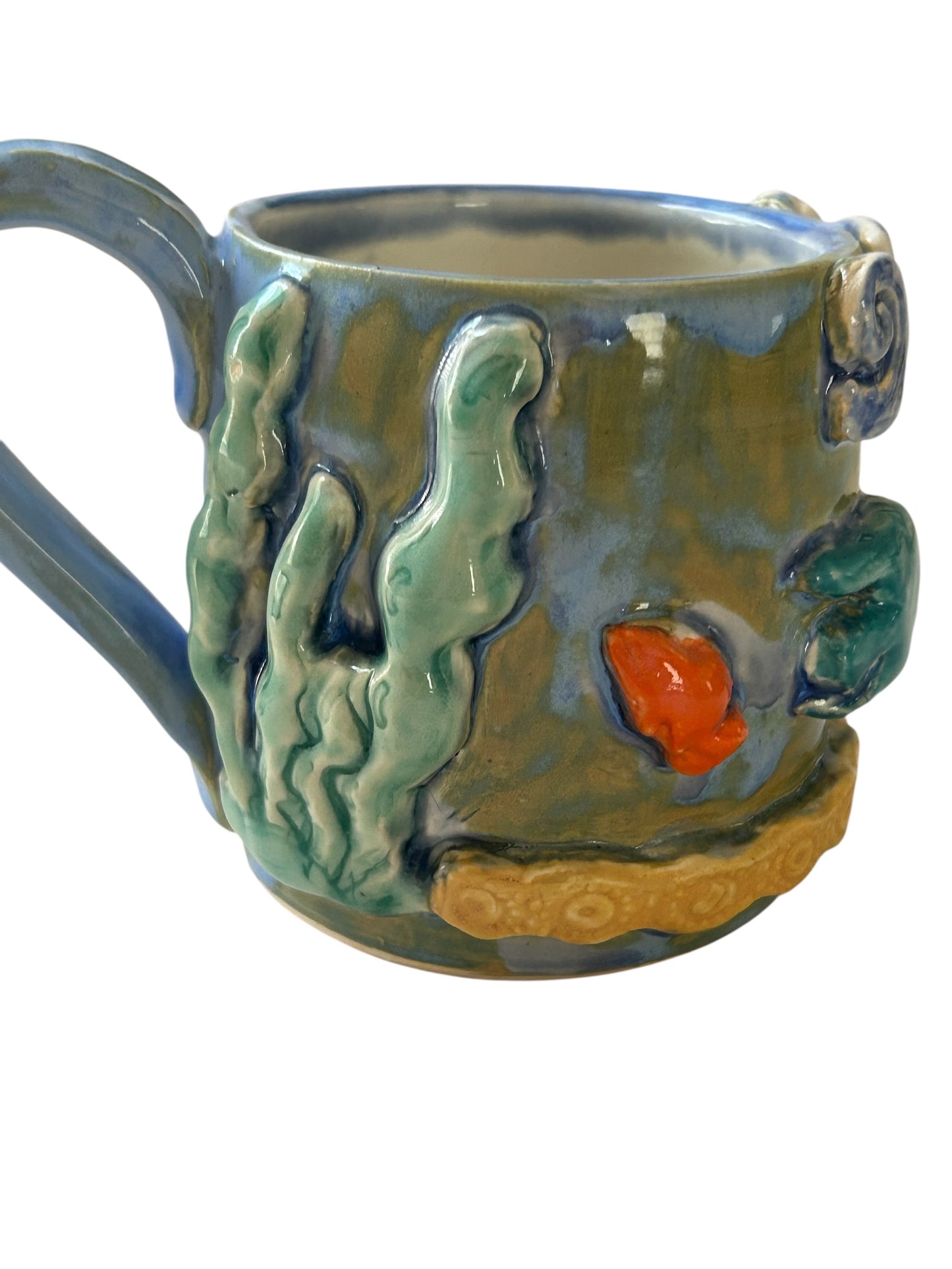 Sculpture Mug #2 with Kissing Fish and Coral