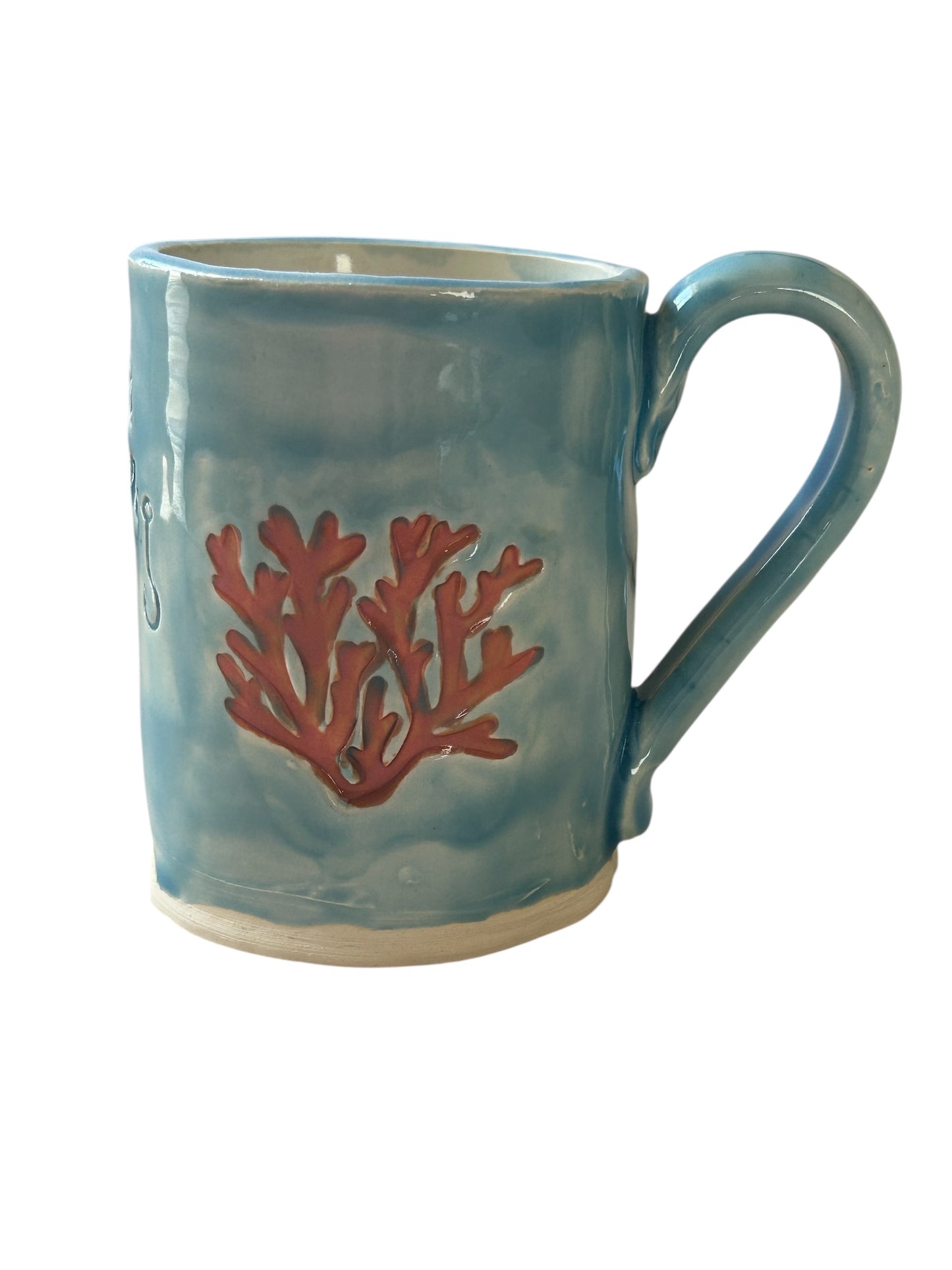 Handbuilt Mug #10 with Stamped Hooked on You Design