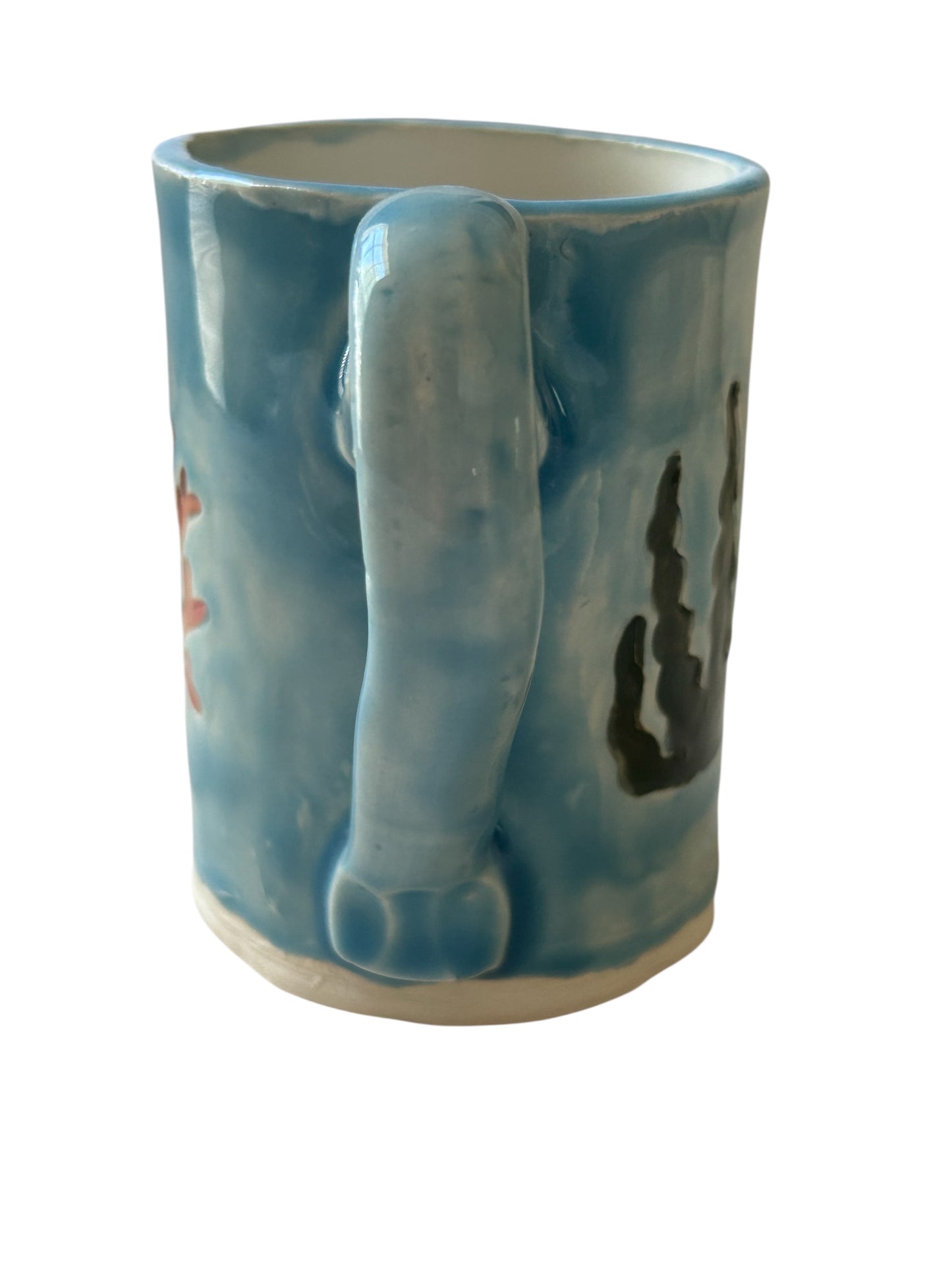 Handbuilt Mug #10 with Stamped Hooked on You Design