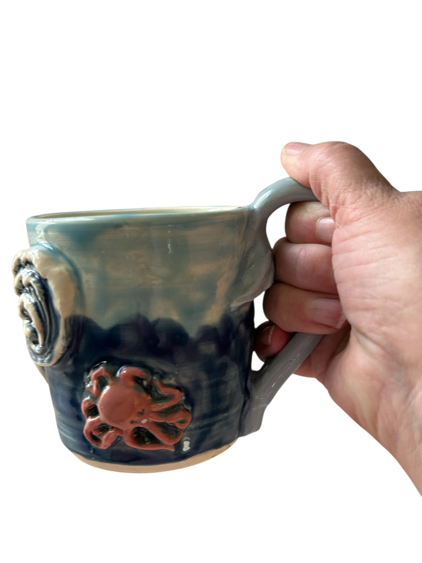 Sculpture Mug #7 with Jumping Whale and Icy Mountains