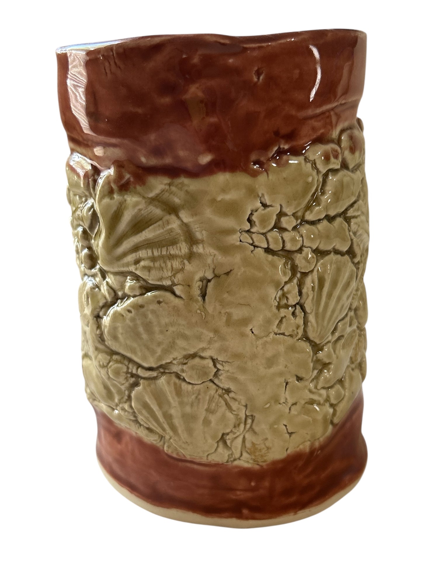 Kitchen Utensil Holder #15 with Sprigged Shells Banner Design