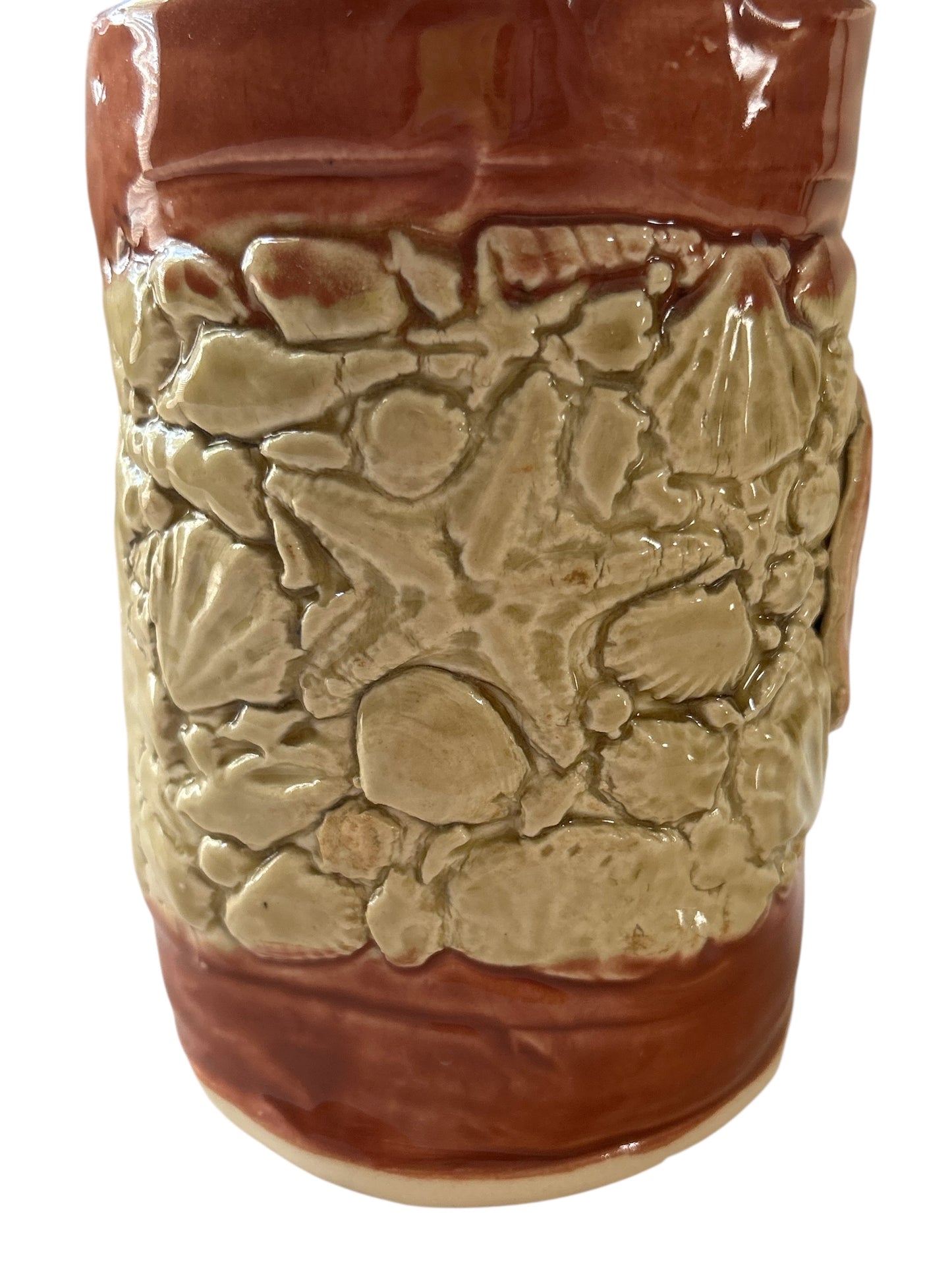 Kitchen Utensil Holder #15 with Sprigged Shells Banner Design