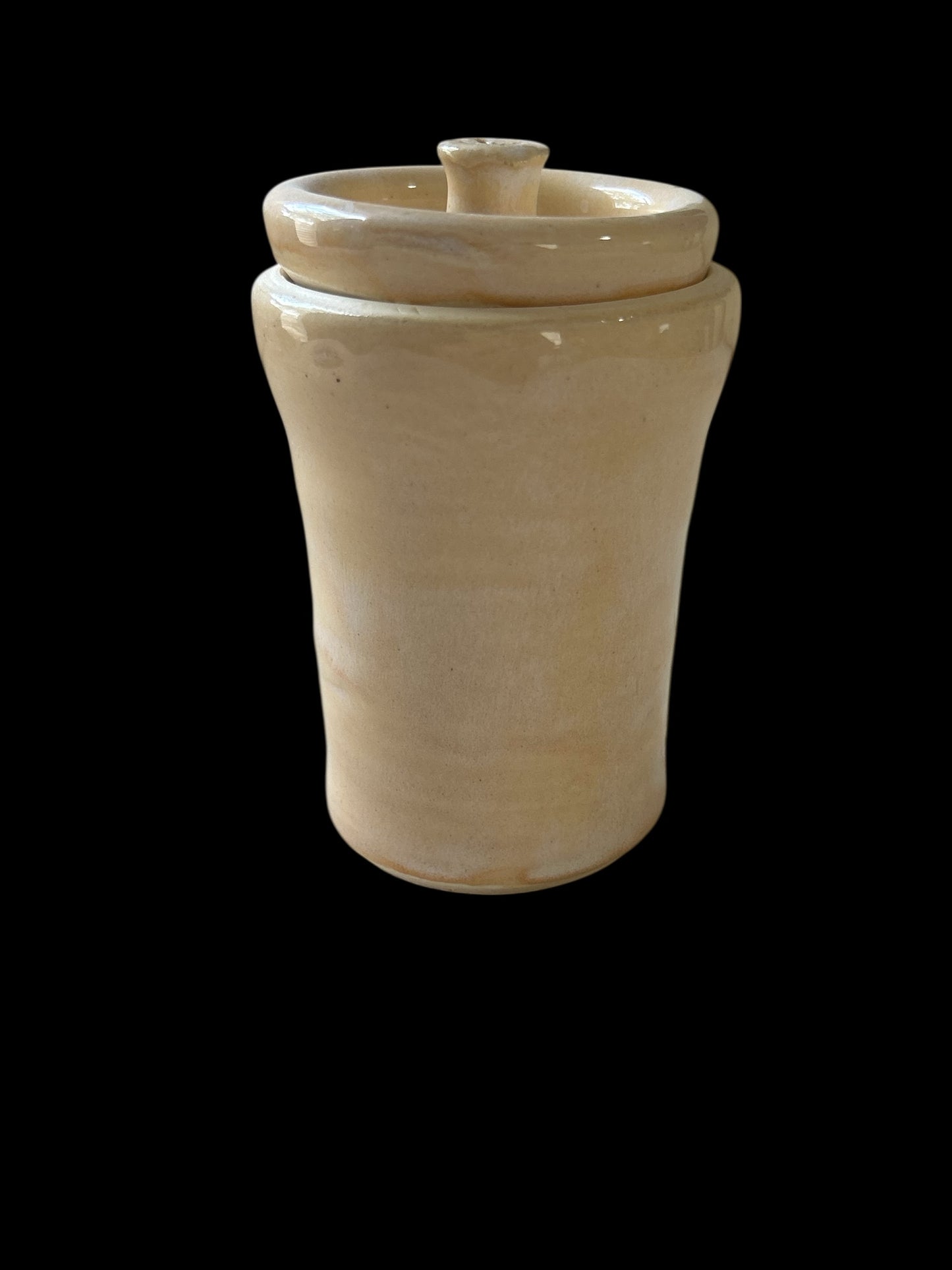 Button Jar #37 with Drop-In Lid and Button Topper in Pale Yellow