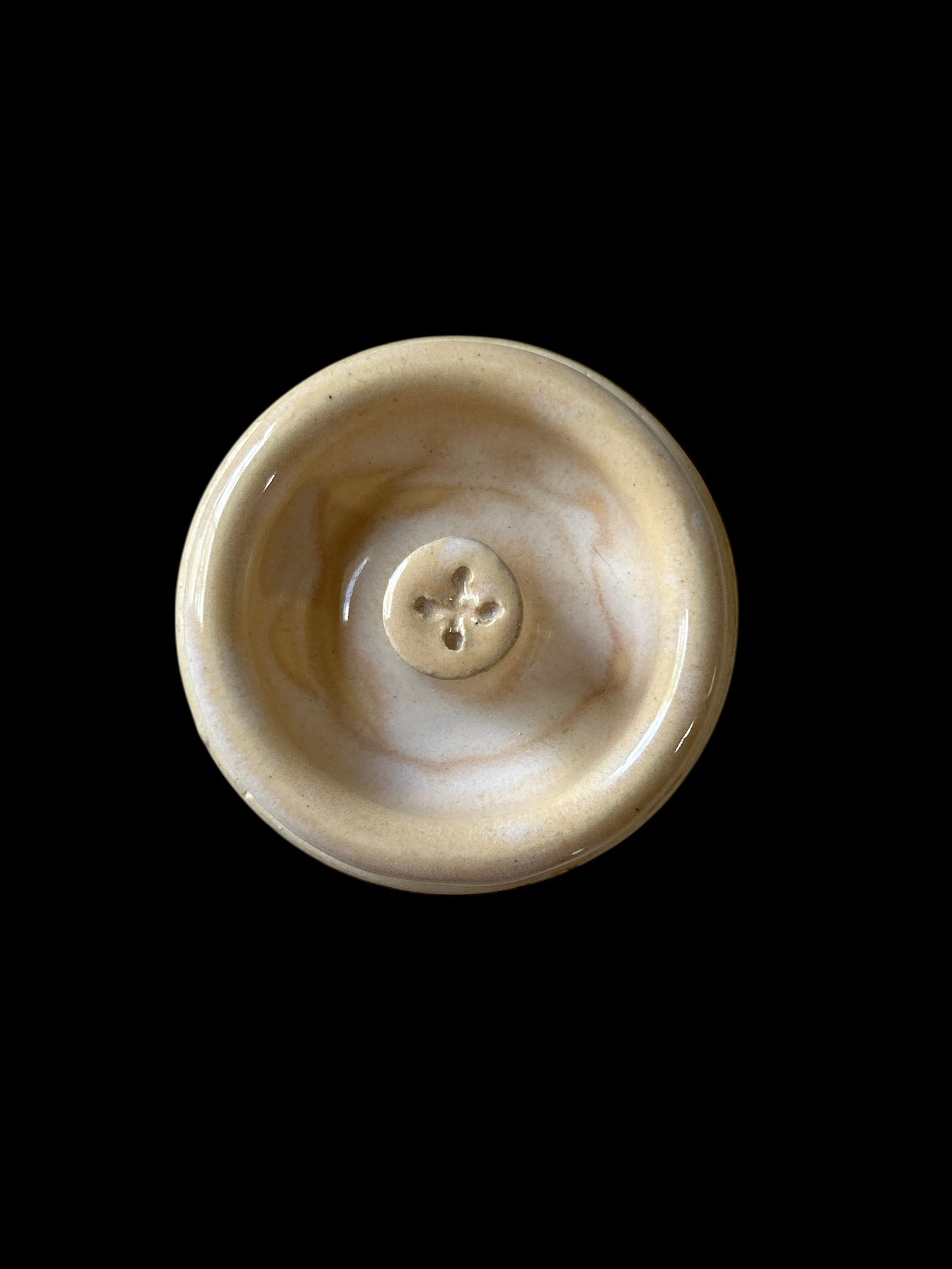 Button Jar #37 with Drop-In Lid and Button Topper in Pale Yellow