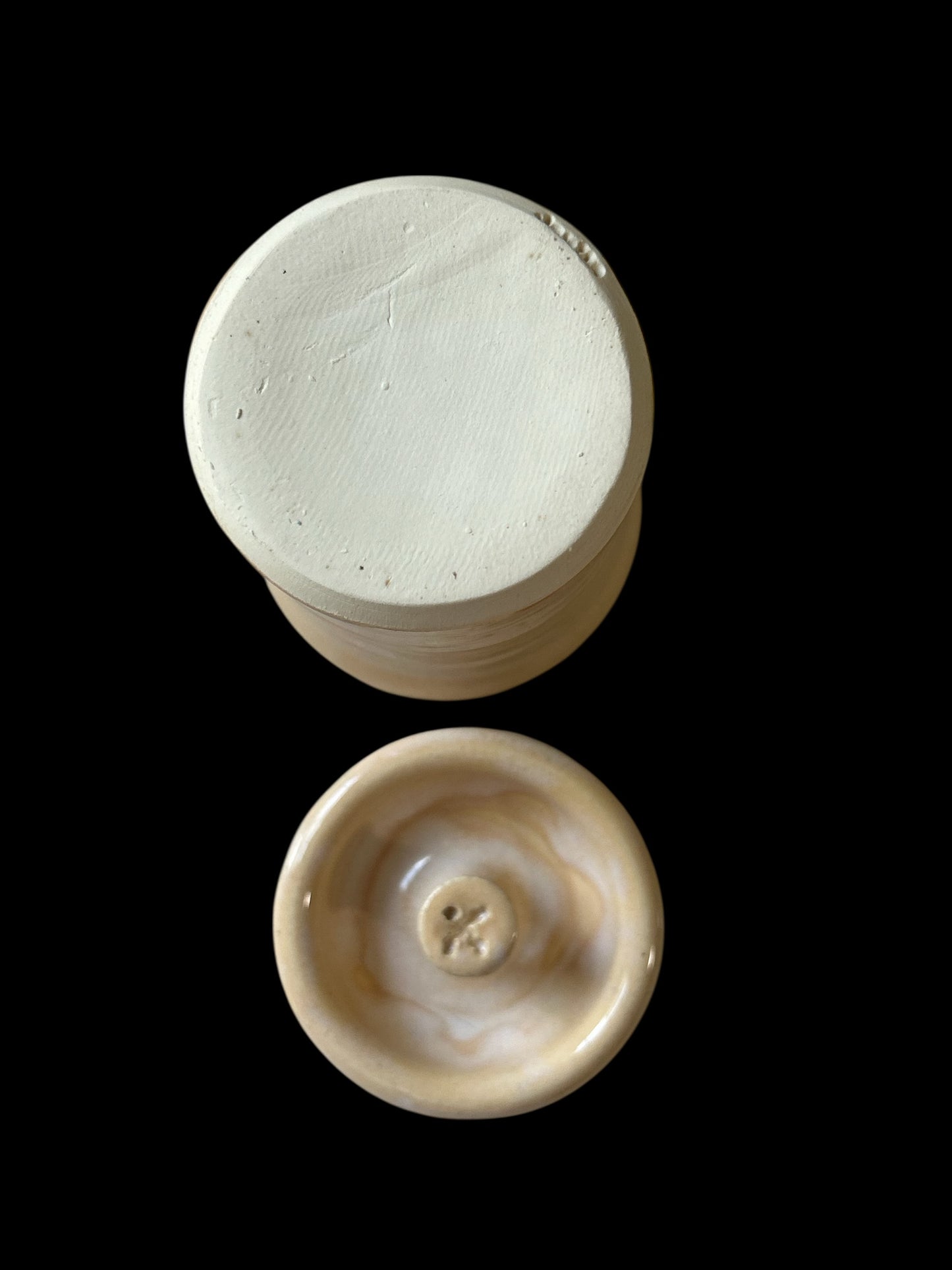 Button Jar #37 with Drop-In Lid and Button Topper in Pale Yellow