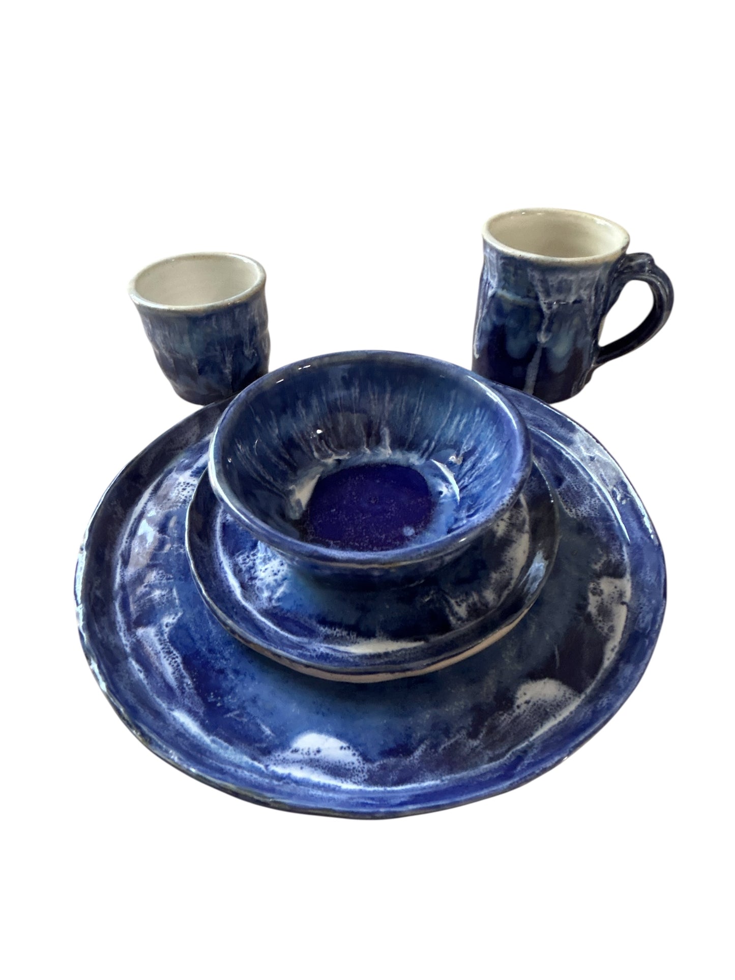 Complete Dinnerware Set for One #71 in Aspen Blue