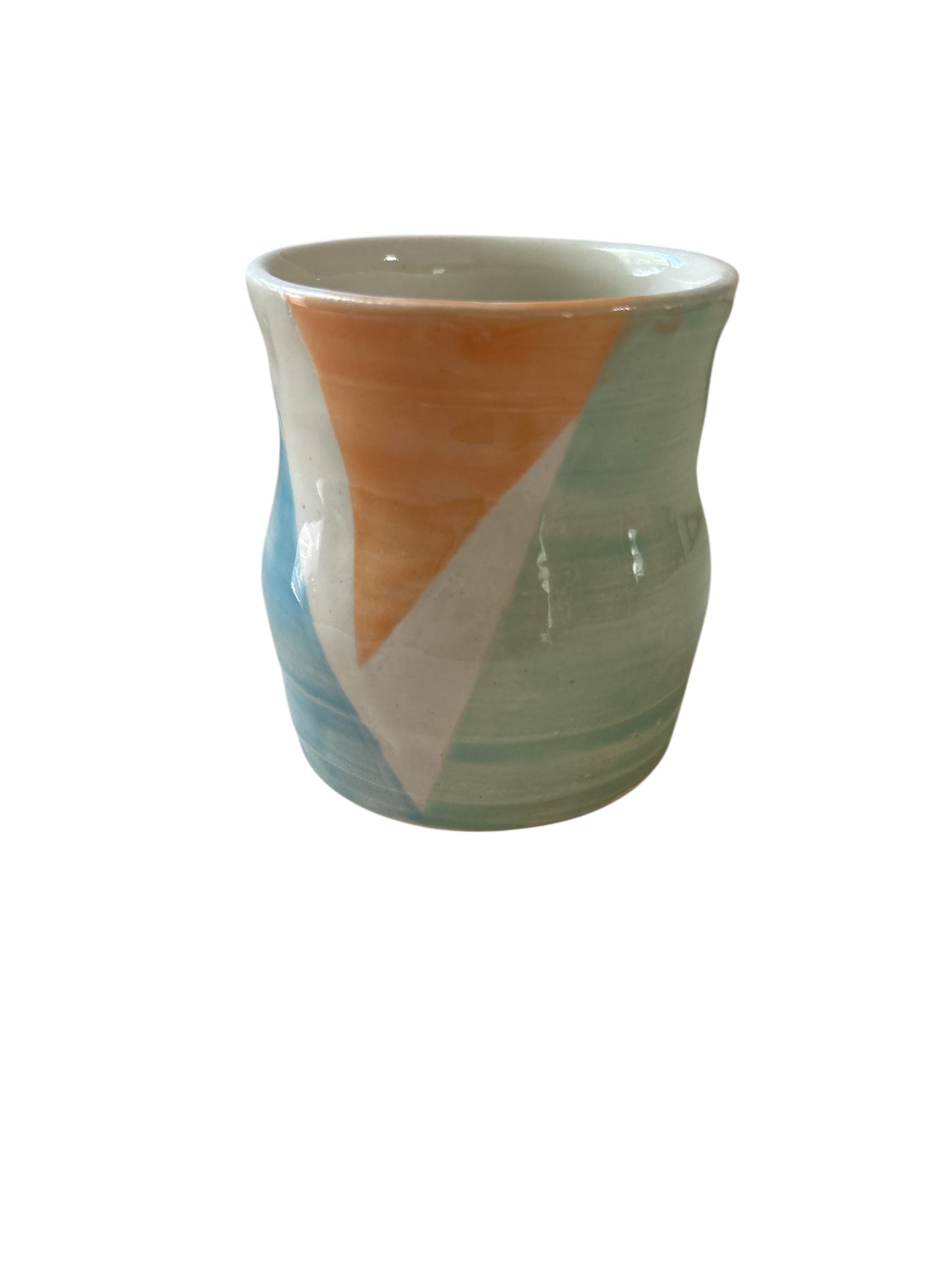 Complete Dinnerware Set for One #9 with Carved and Multicolor Rim