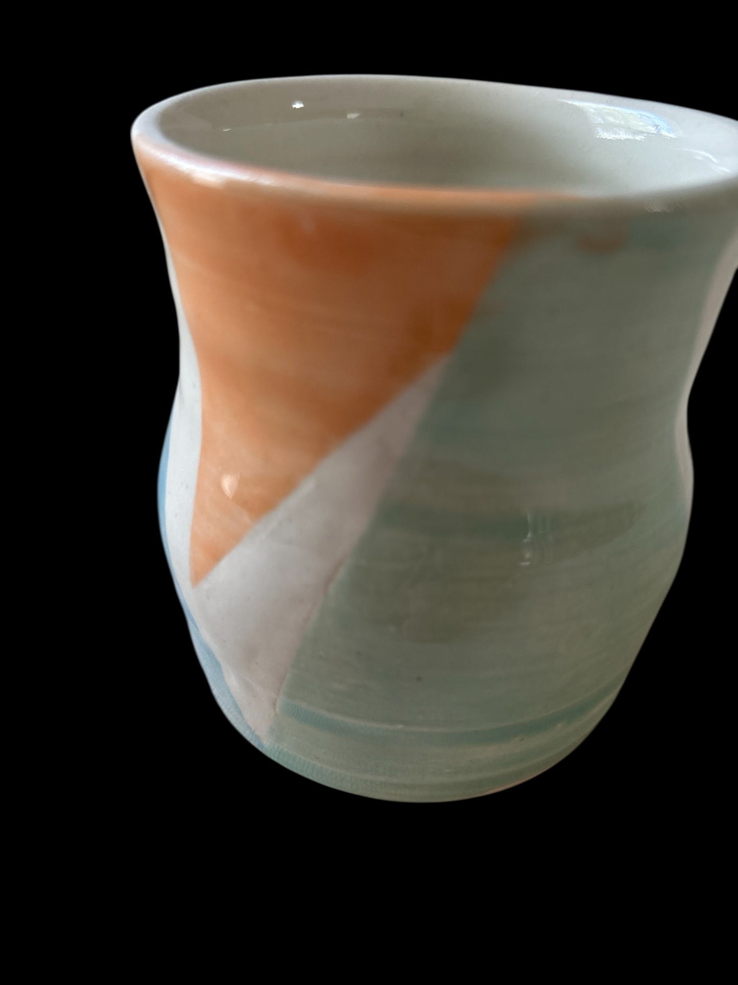 Complete Dinnerware Set for One #9 with Carved and Multicolor Rim