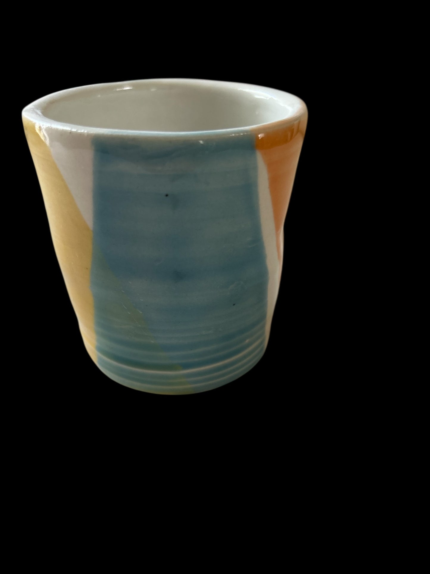 Complete Dinnerware Set for One #9 with Carved and Multicolor Rim