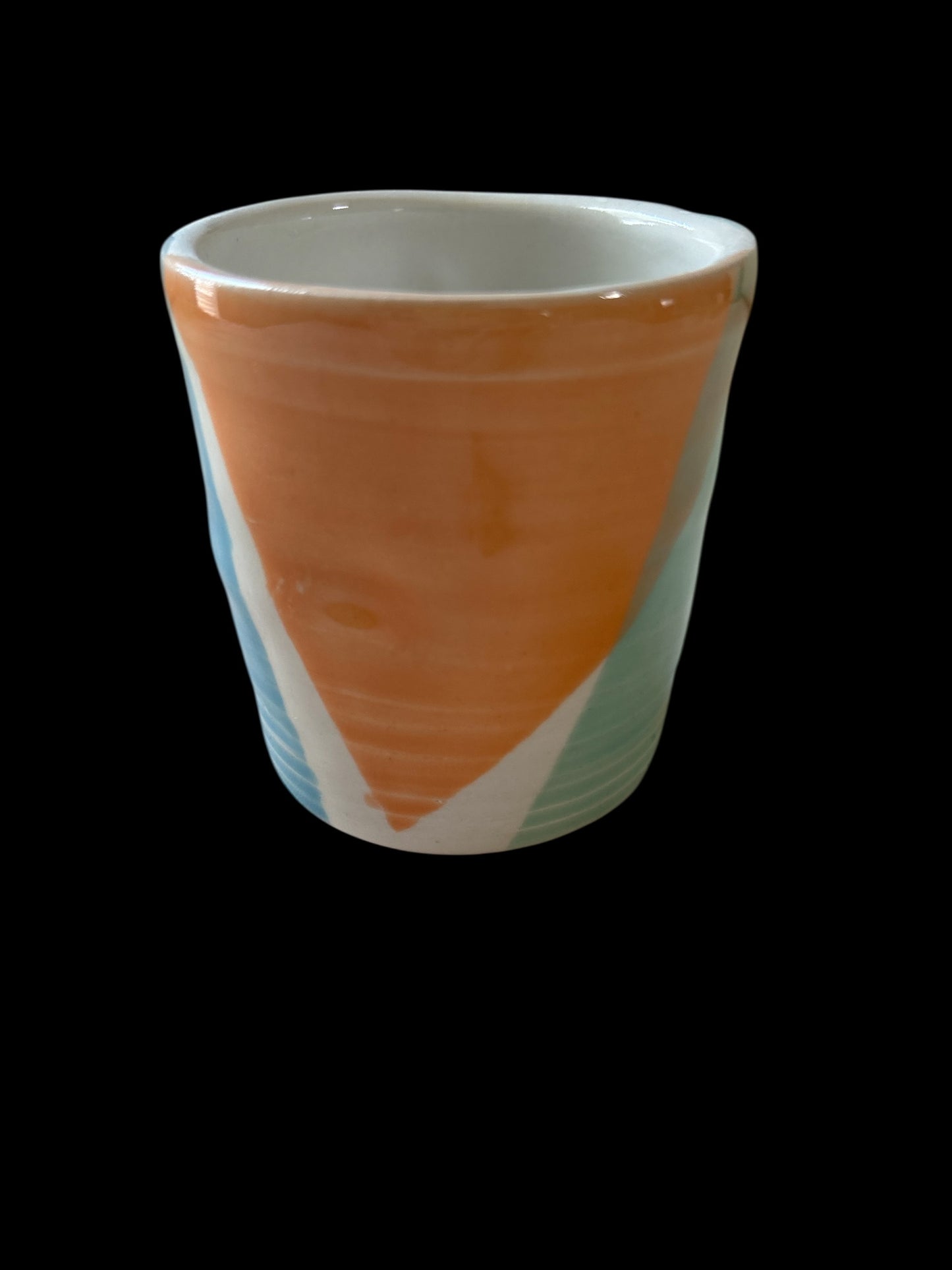 Complete Dinnerware Set for One #9 with Carved and Multicolor Rim