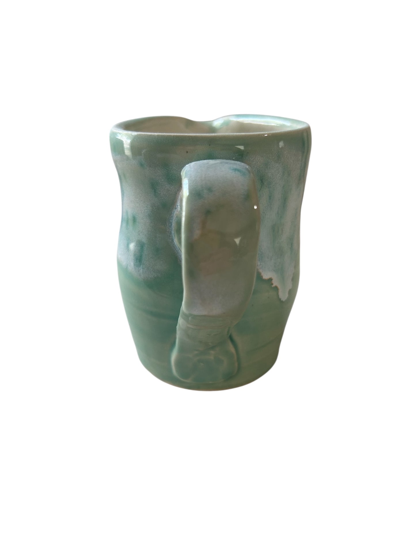 Creamer and Lidded Sugar Bowl Set #11 in Mint Green