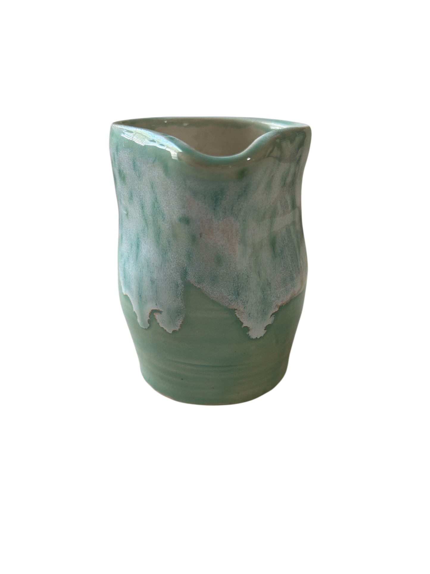 Creamer and Lidded Sugar Bowl Set #11 in Mint Green