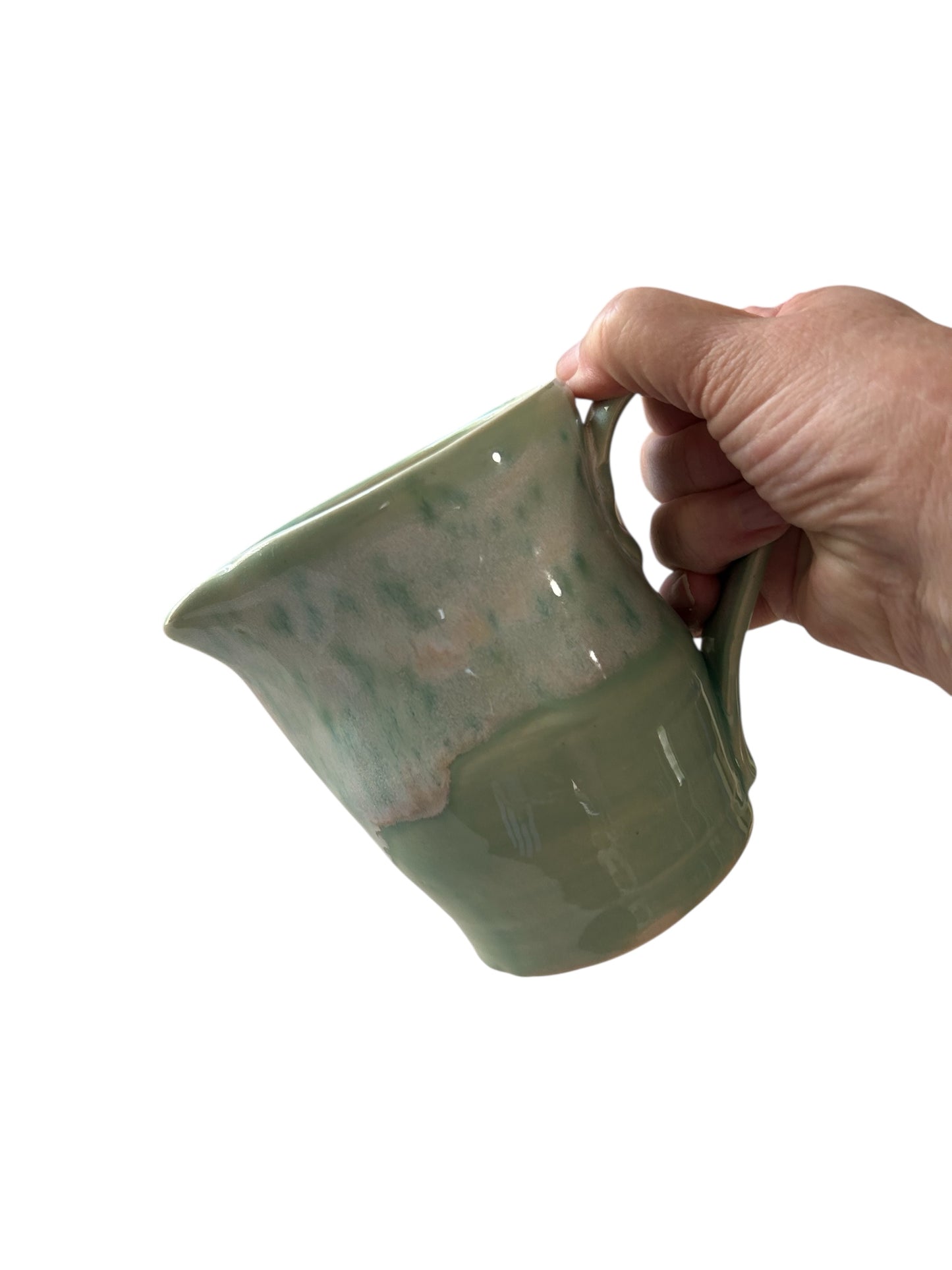 Creamer and Lidded Sugar Bowl Set #11 in Mint Green