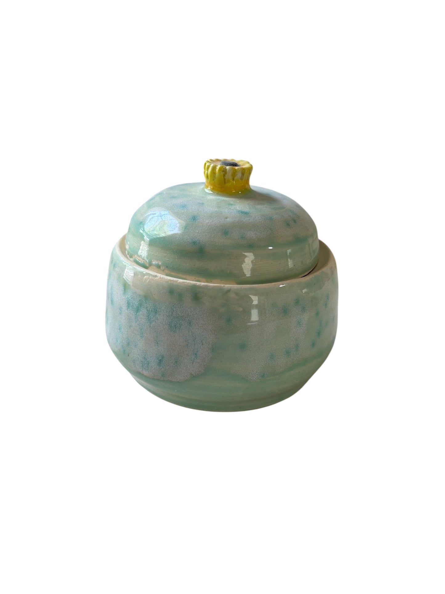 Creamer and Lidded Sugar Bowl Set #11 in Mint Green