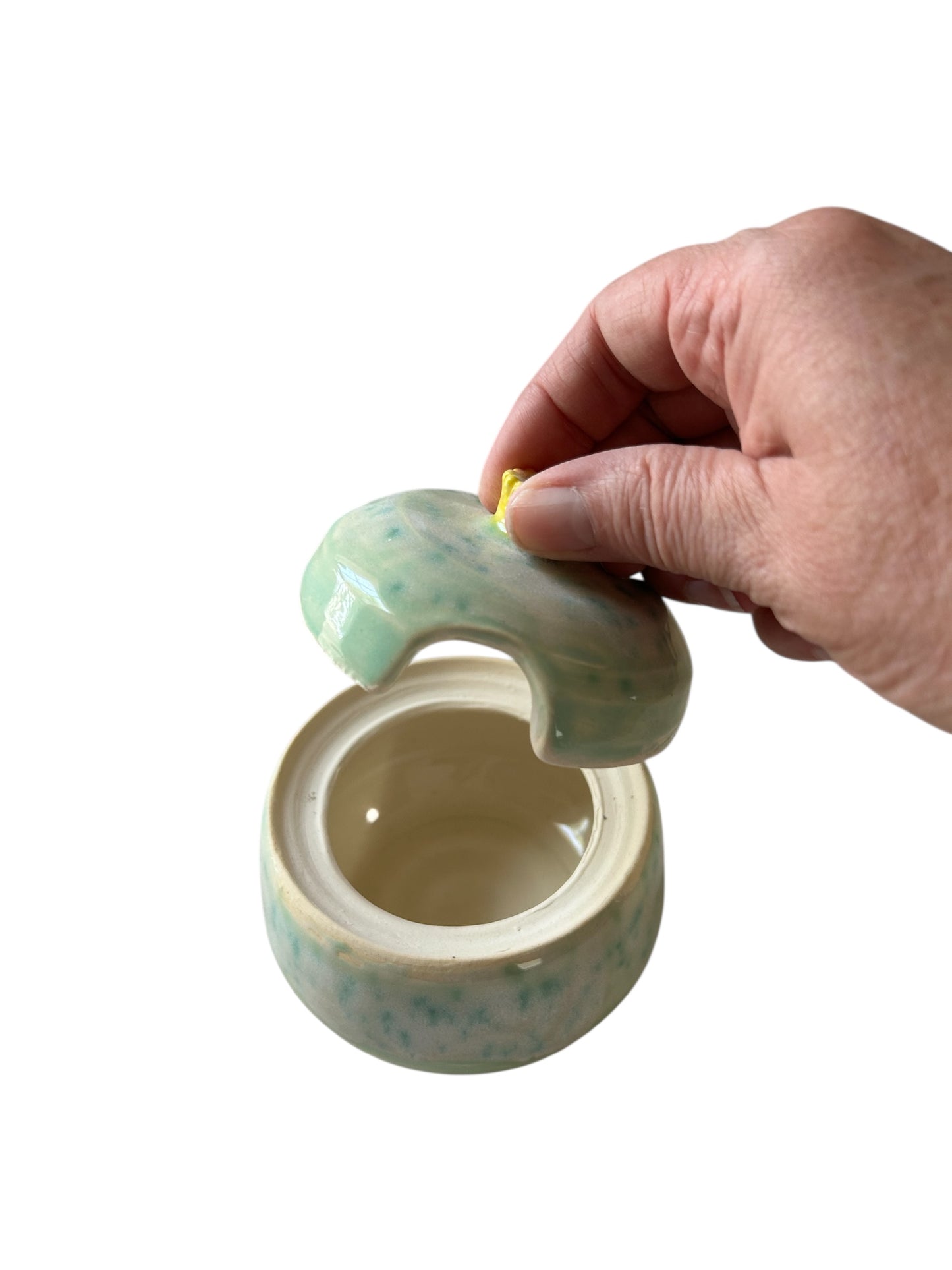 Creamer and Lidded Sugar Bowl Set #11 in Mint Green