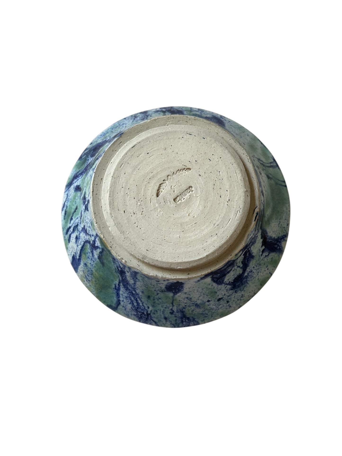Splatter Mug and Bowl Set #3 in White, Green and Blue