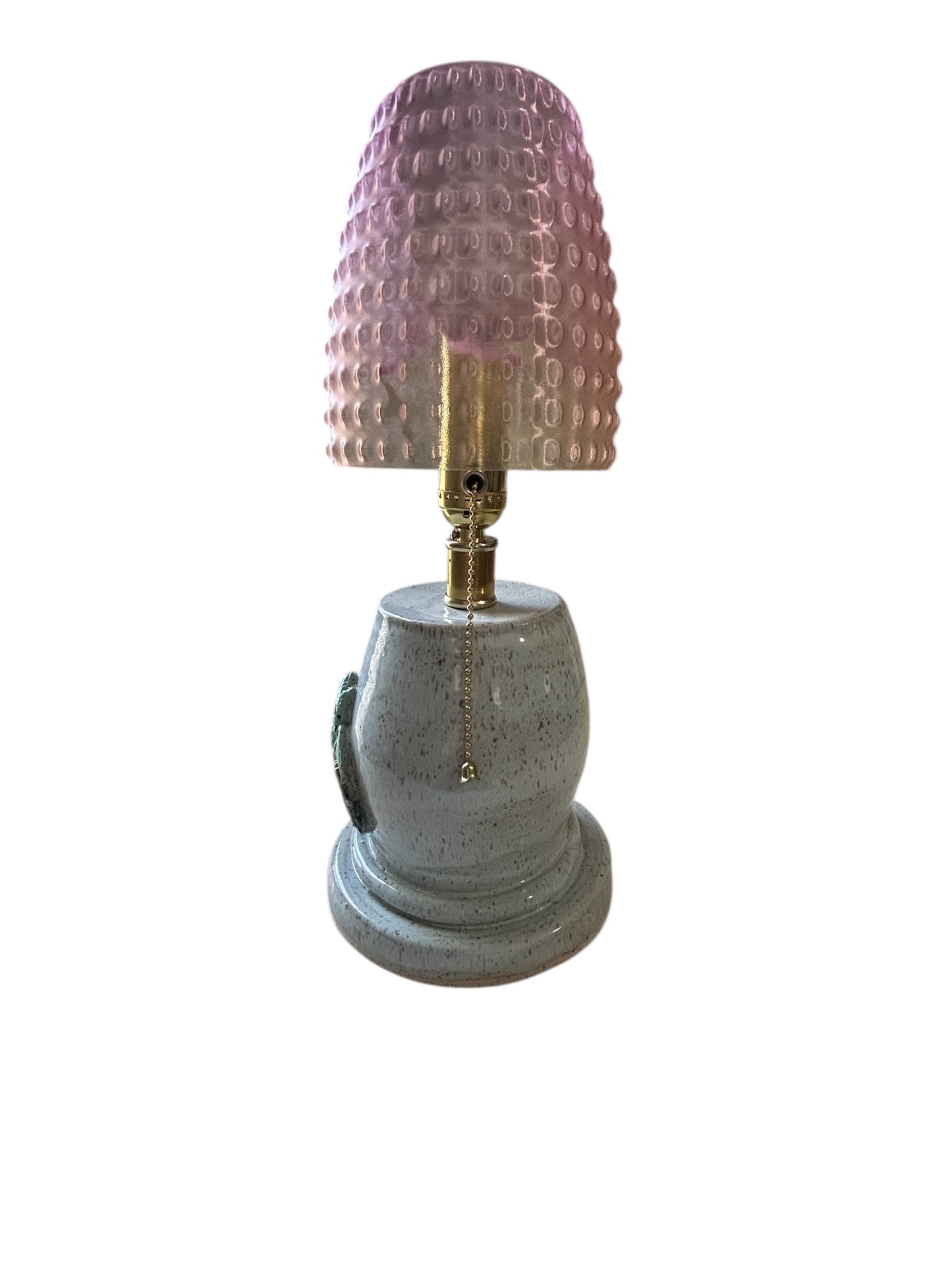 Fantasy Lamp #1 with Sprigged and Applique Dragon and 3D Printed Lampshade