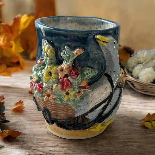 Sculpture Mug #18 with Goose and Harvest Designs