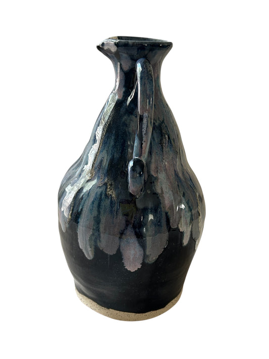 Greek Amphora Vase #9 in Obsidian and Opal