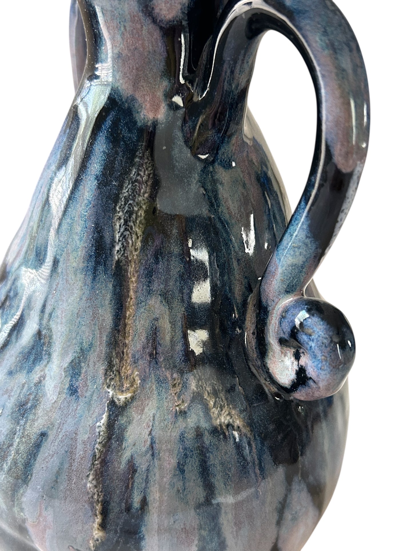 Greek Amphora Vase #9 in Obsidian and Opal