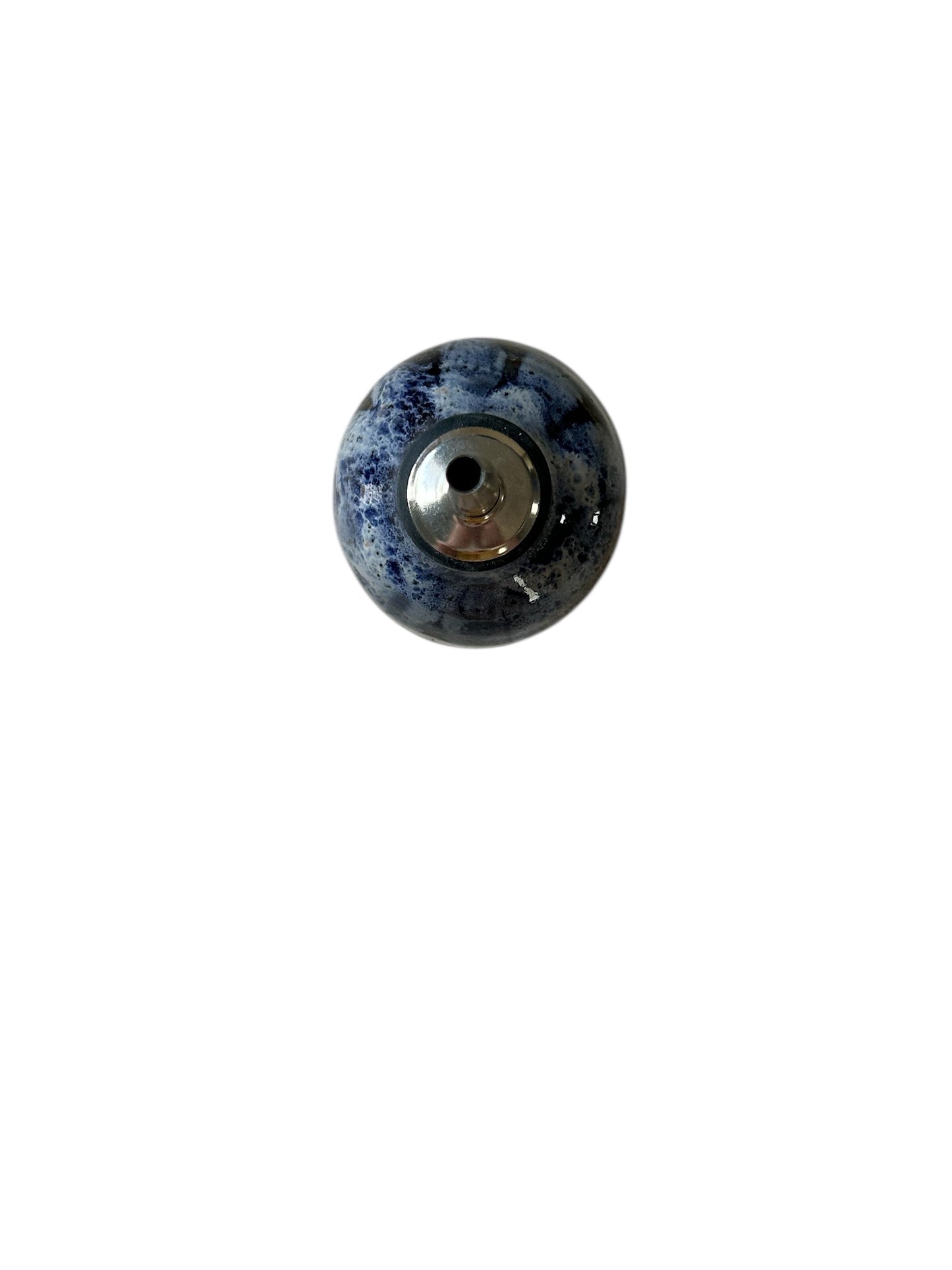 Small Finishing Oil Cruet #3 with Squeeze Handle in Obsidian and Opal